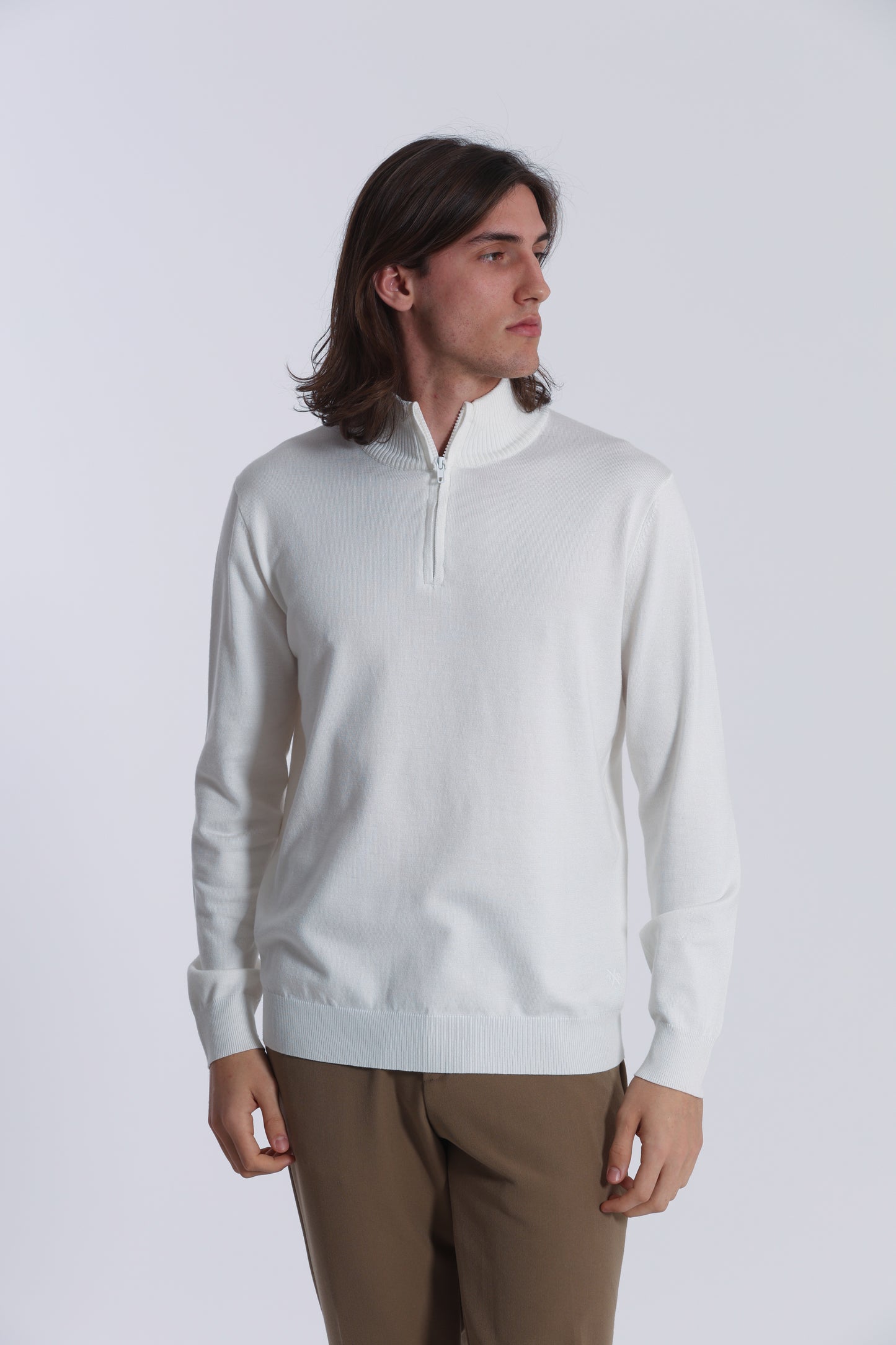 PULLOVER IN MAGLIA CON ZIP