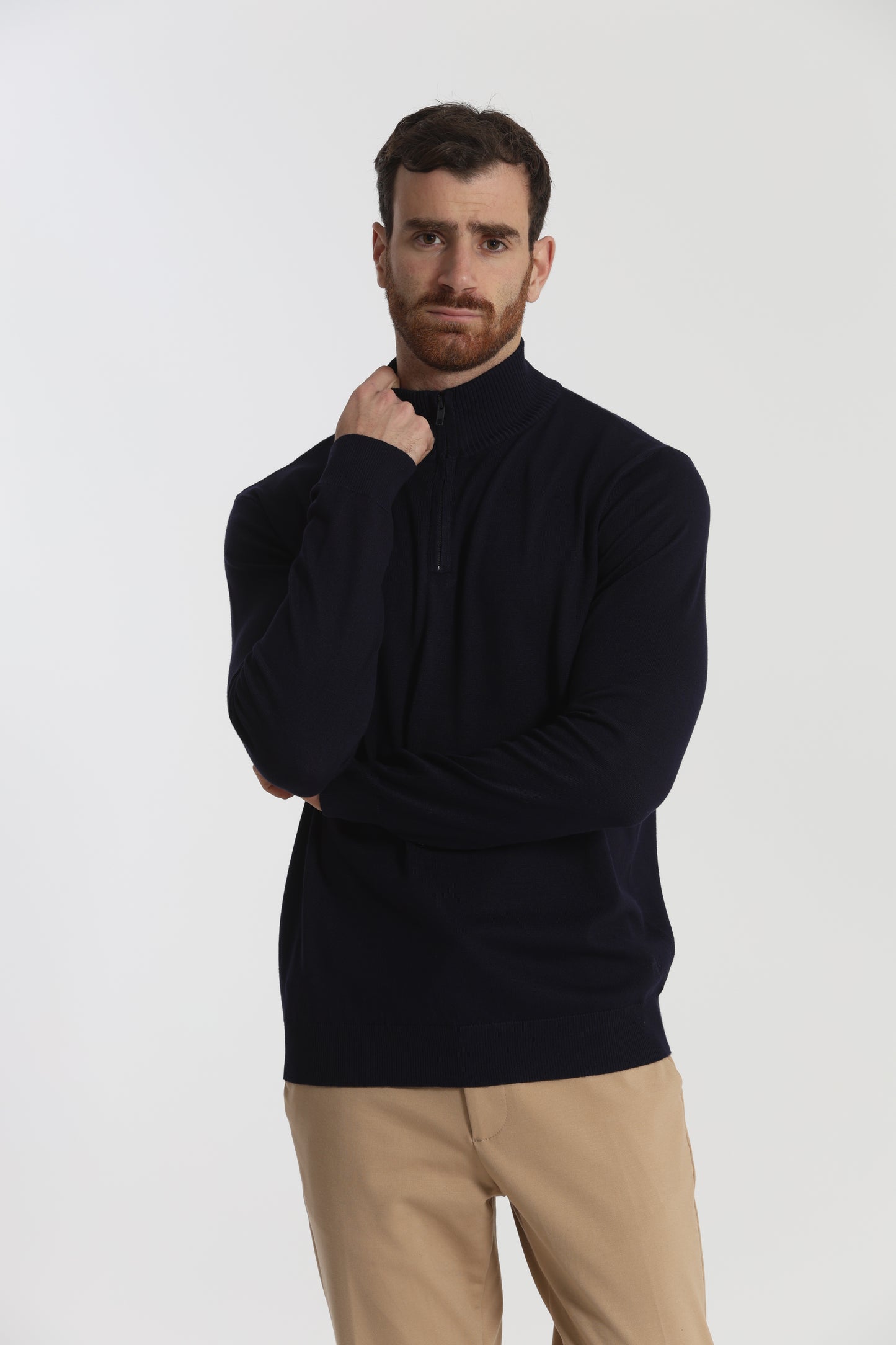 PULLOVER IN MAGLIA CON ZIP