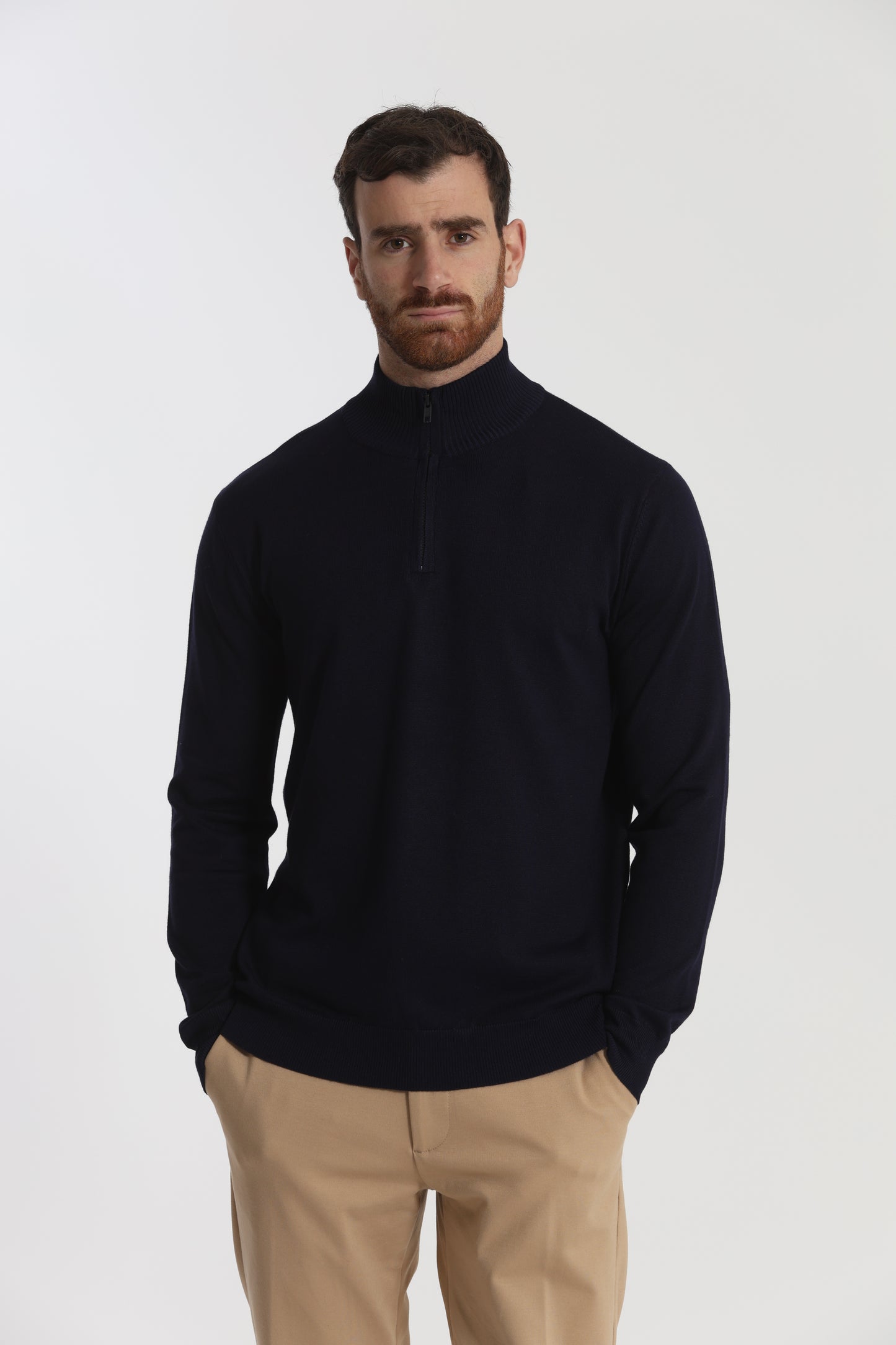 PULLOVER IN MAGLIA CON ZIP