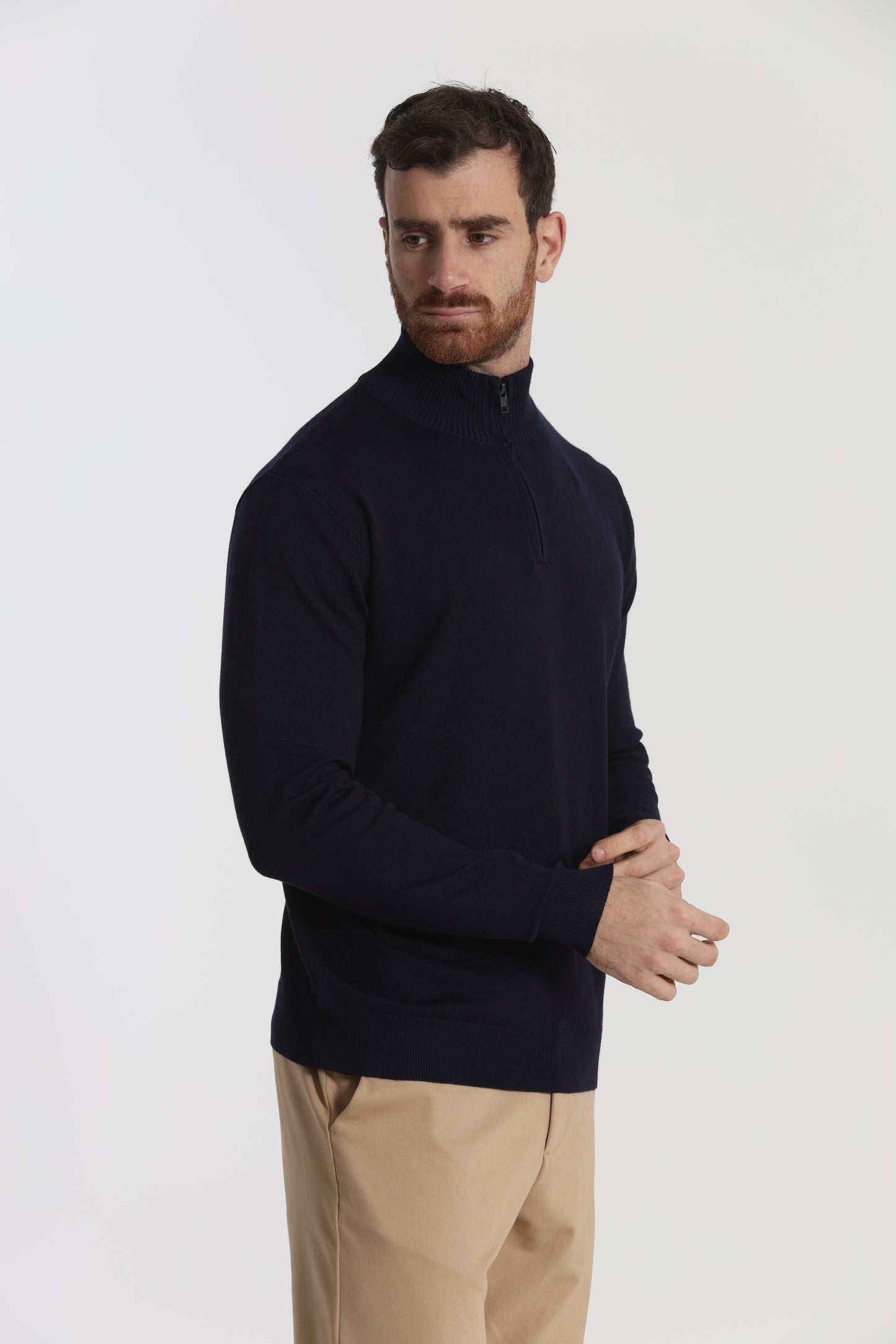 PULLOVER IN MAGLIA CON ZIP