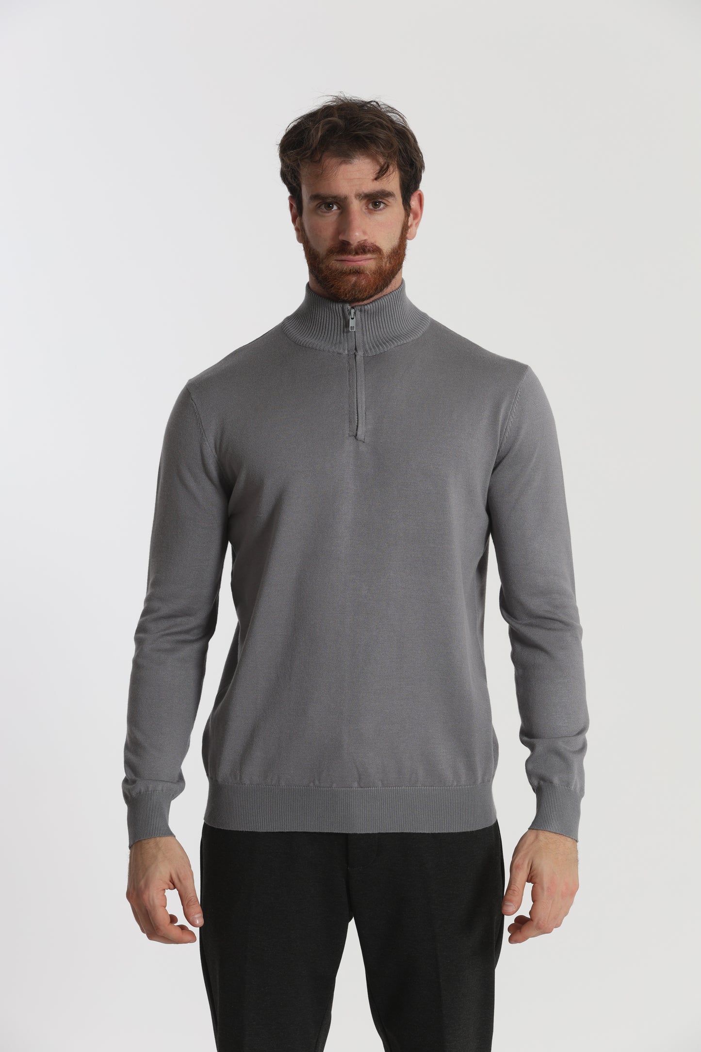 PULLOVER IN MAGLIA CON ZIP