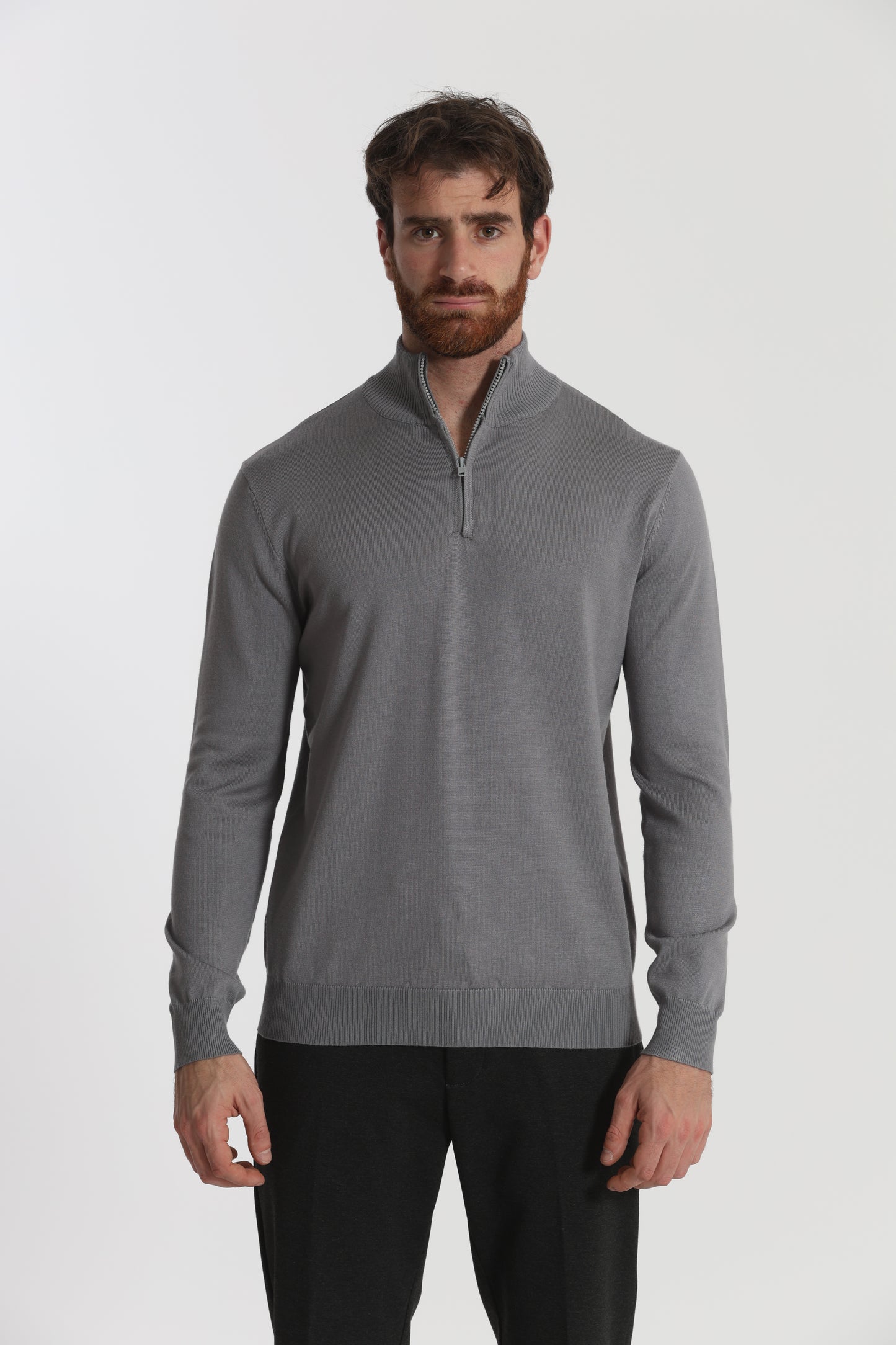 PULLOVER IN MAGLIA CON ZIP