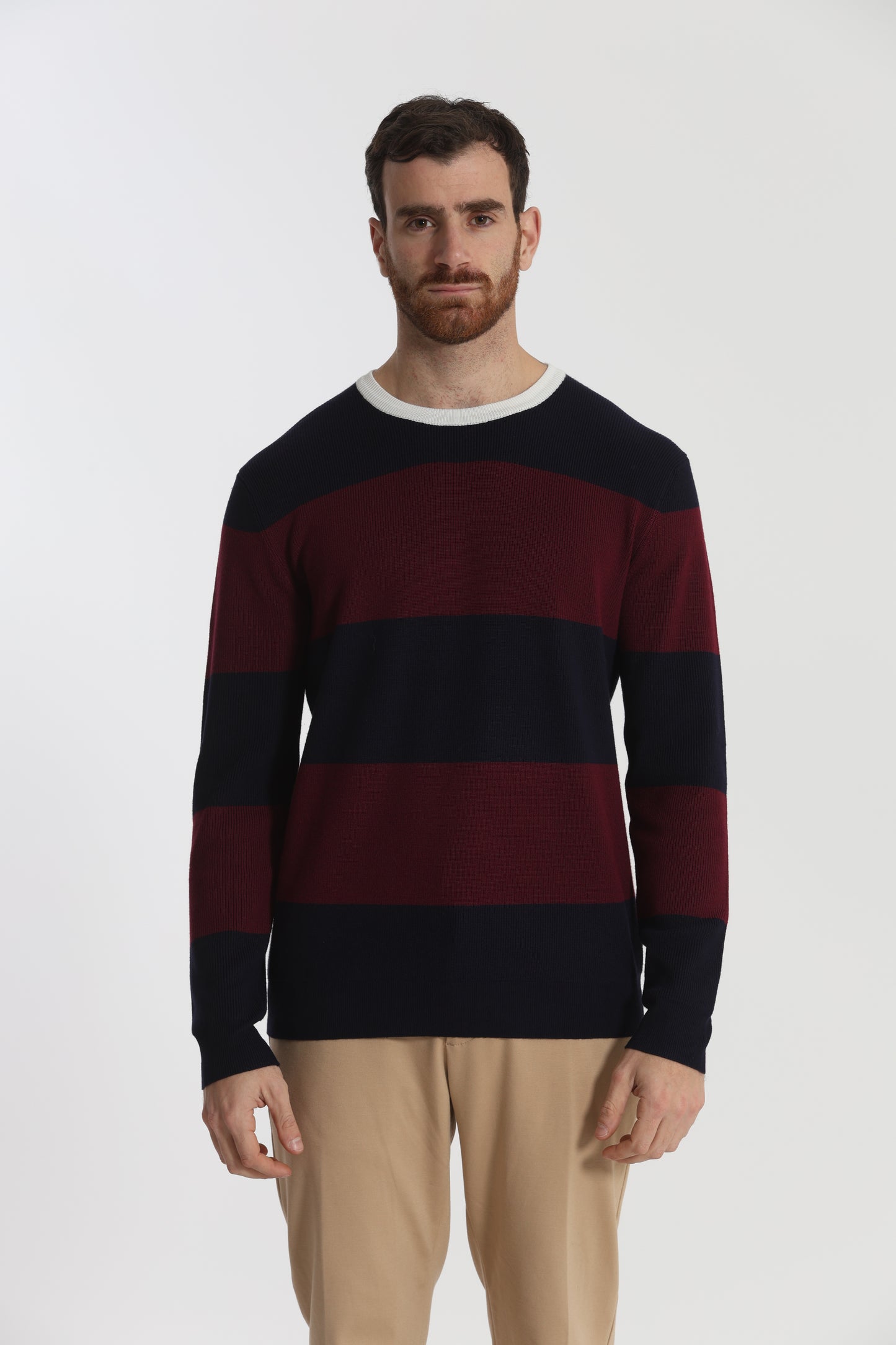 MAGLIA GIROCOLLO A RIGHE