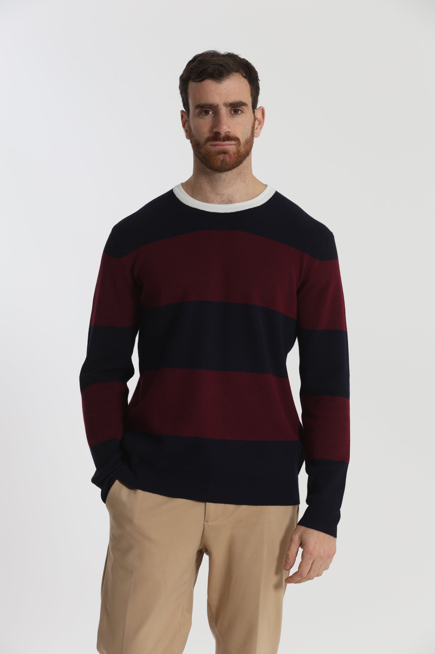 MAGLIA GIROCOLLO A RIGHE