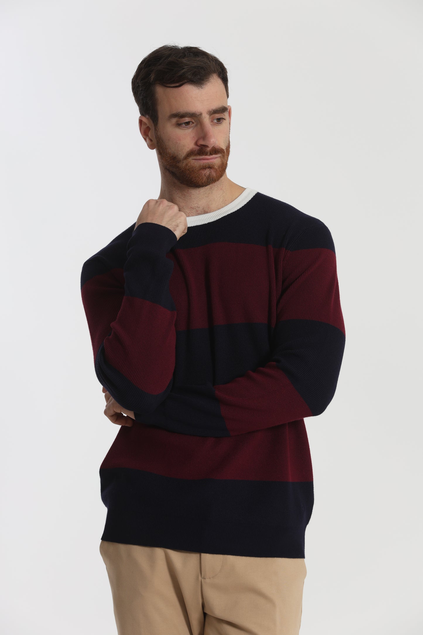 MAGLIA GIROCOLLO A RIGHE
