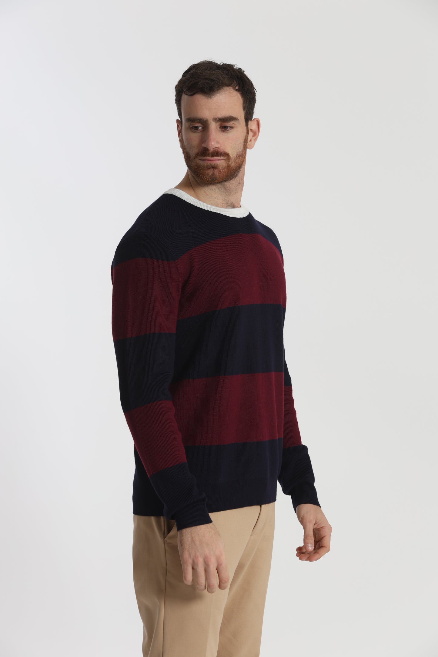 MAGLIA GIROCOLLO A RIGHE