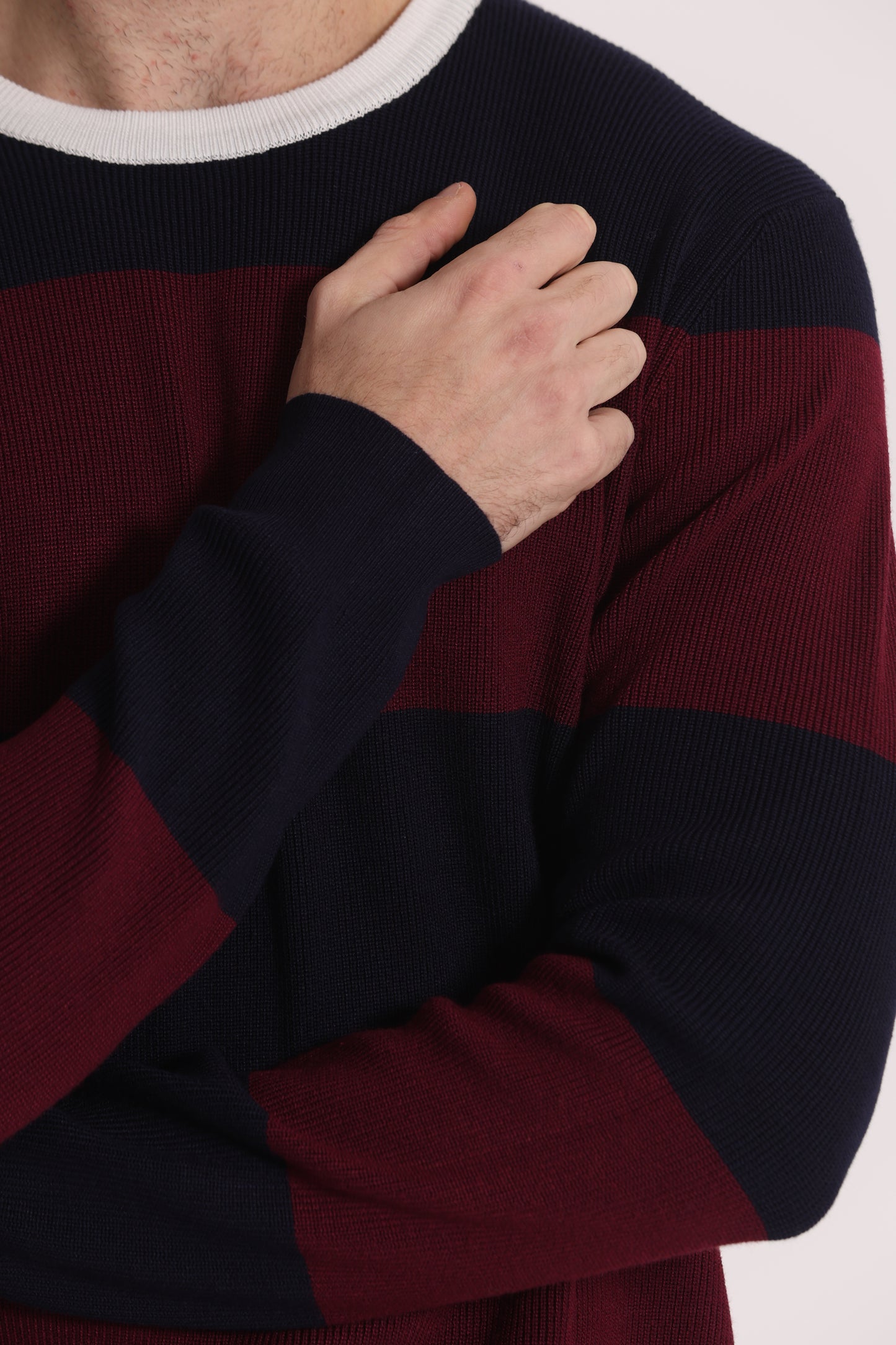 MAGLIA GIROCOLLO A RIGHE