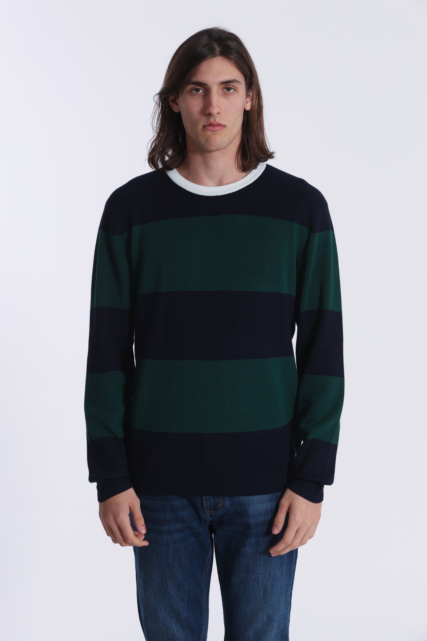 MAGLIA GIROCOLLO A RIGHE