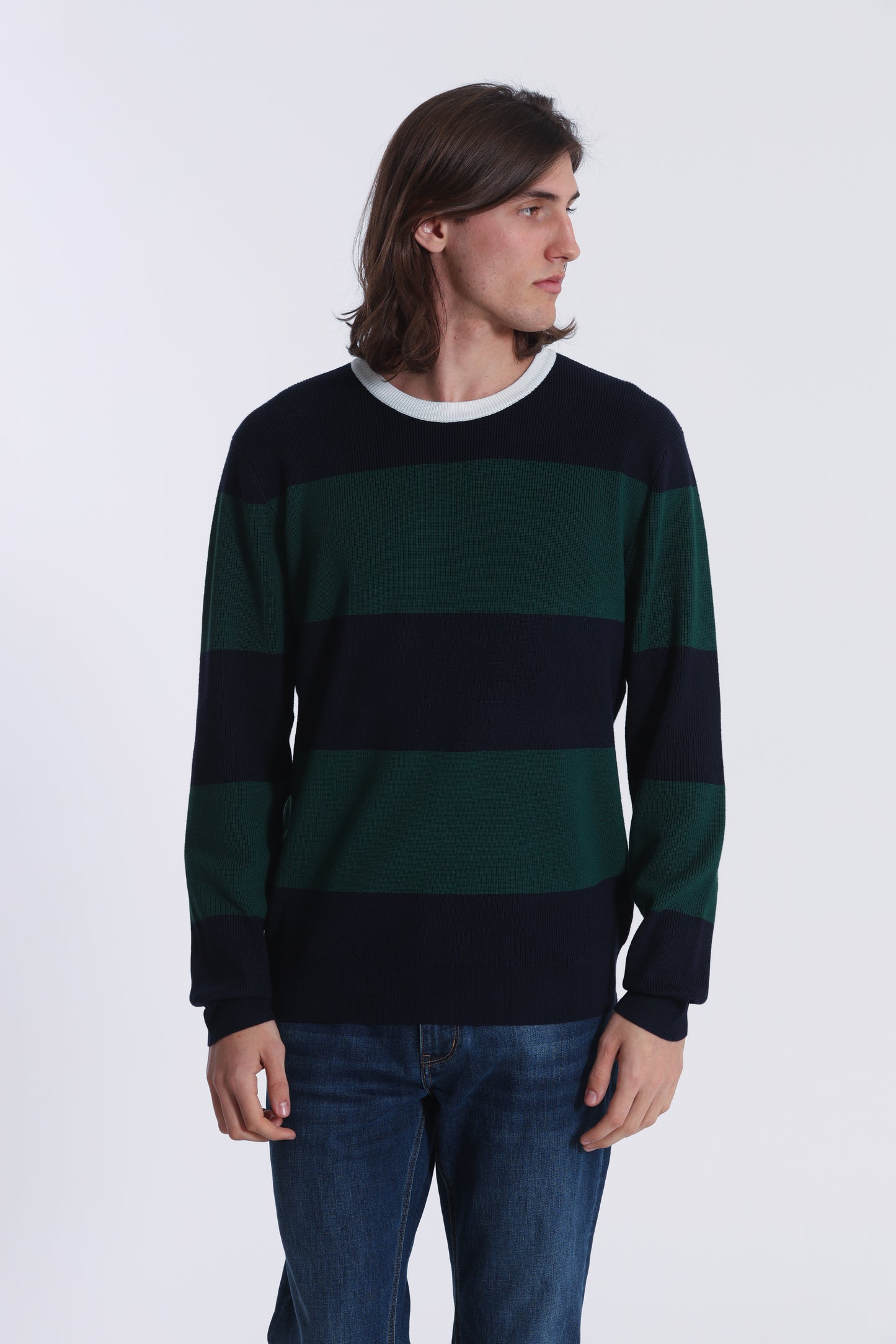 MAGLIA GIROCOLLO A RIGHE