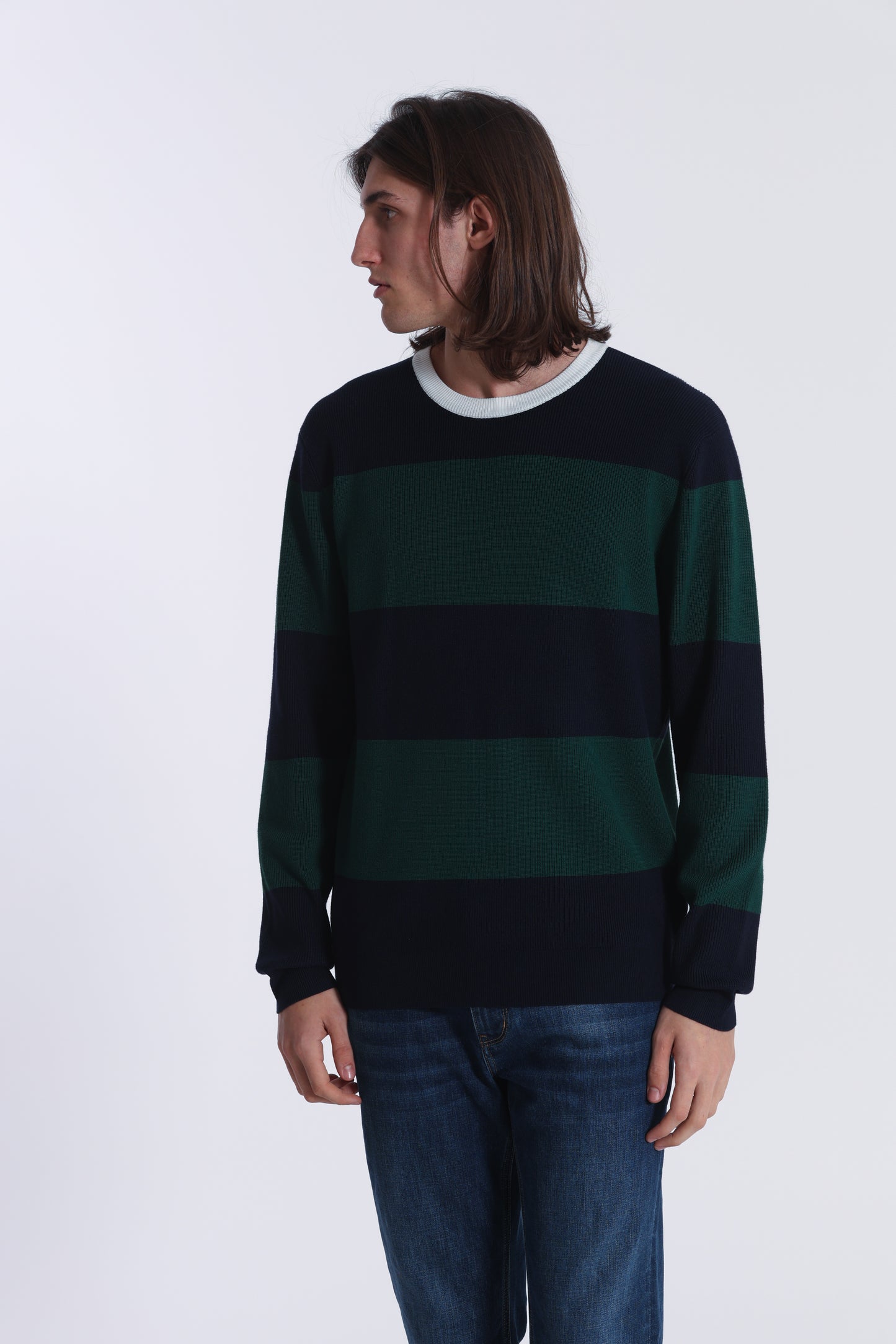 MAGLIA GIROCOLLO A RIGHE