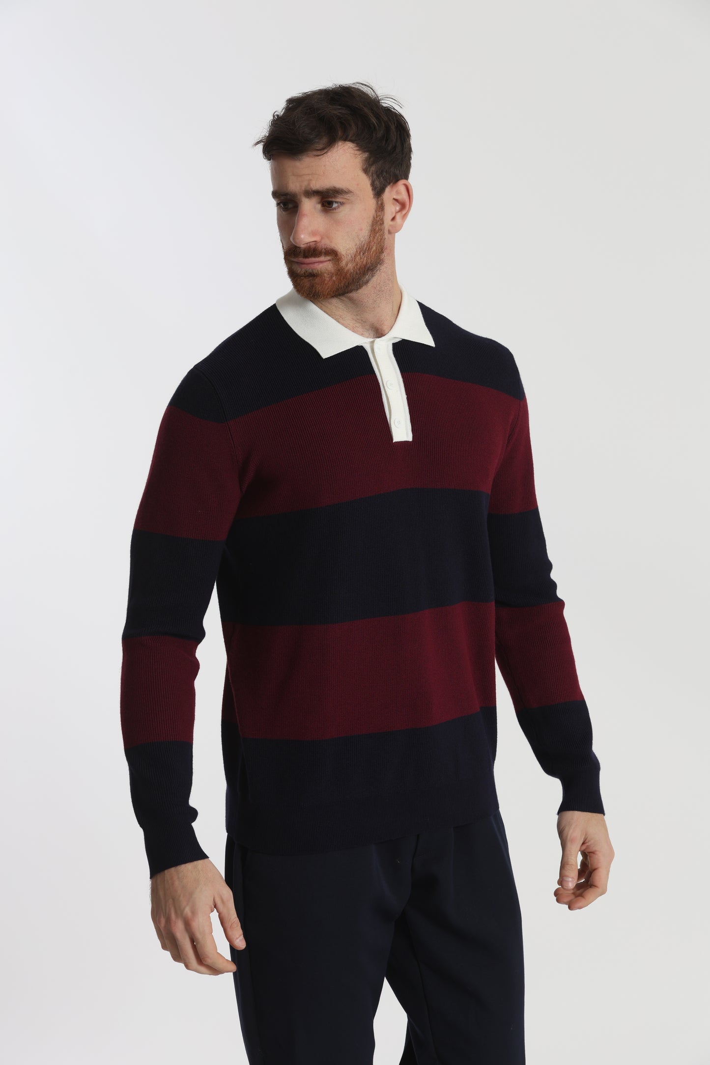 POLO IN MAGLIA A RIGHE