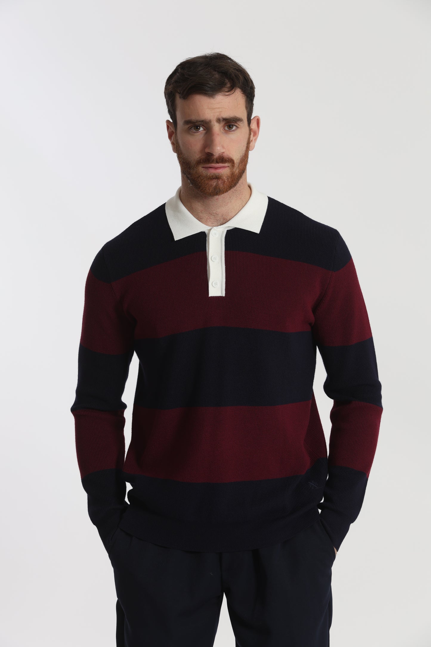 POLO IN MAGLIA A RIGHE