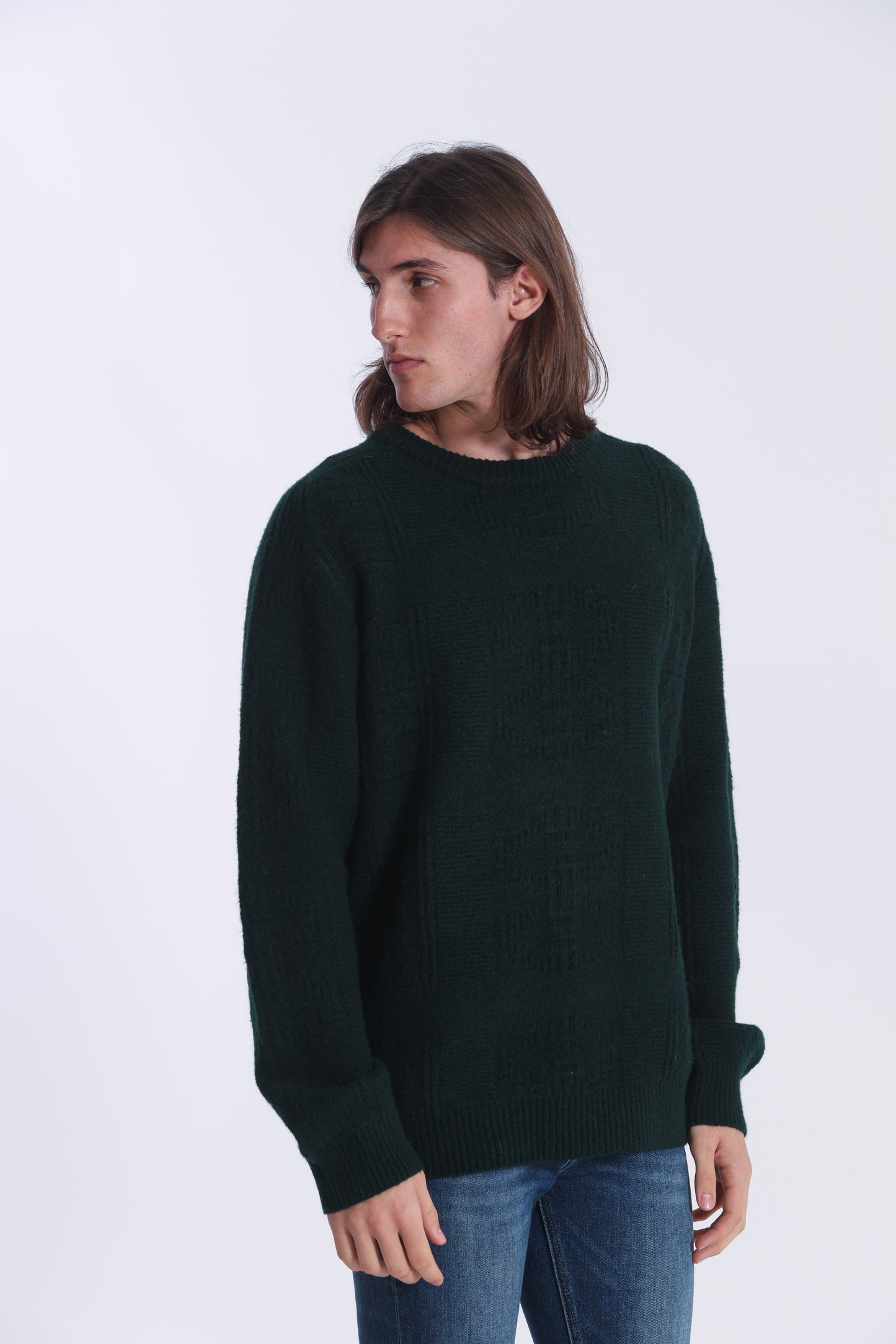 MAGLIA GIROCOLLO CON TEXTURE