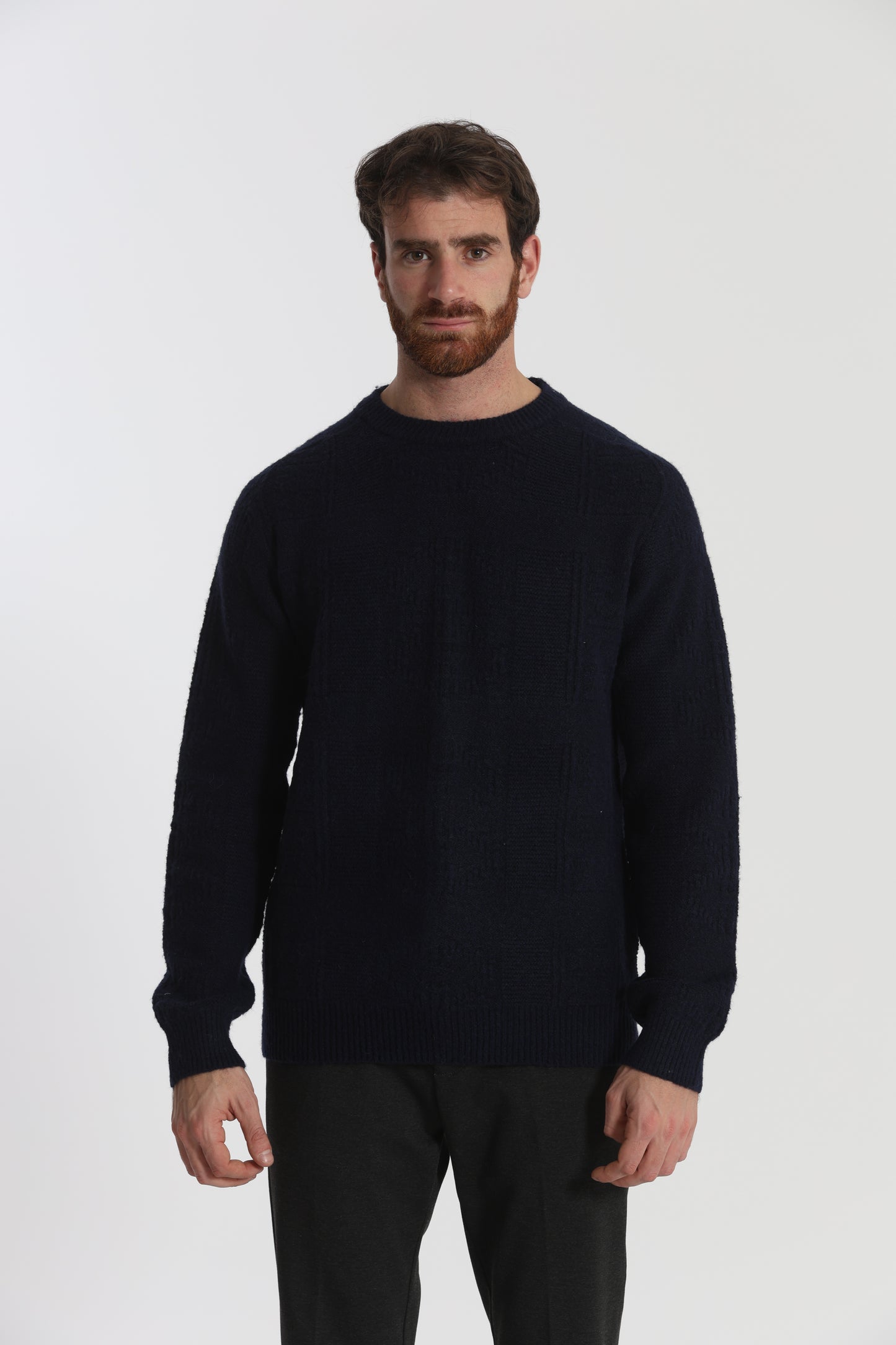 MAGLIA GIROCOLLO CON TEXTURE