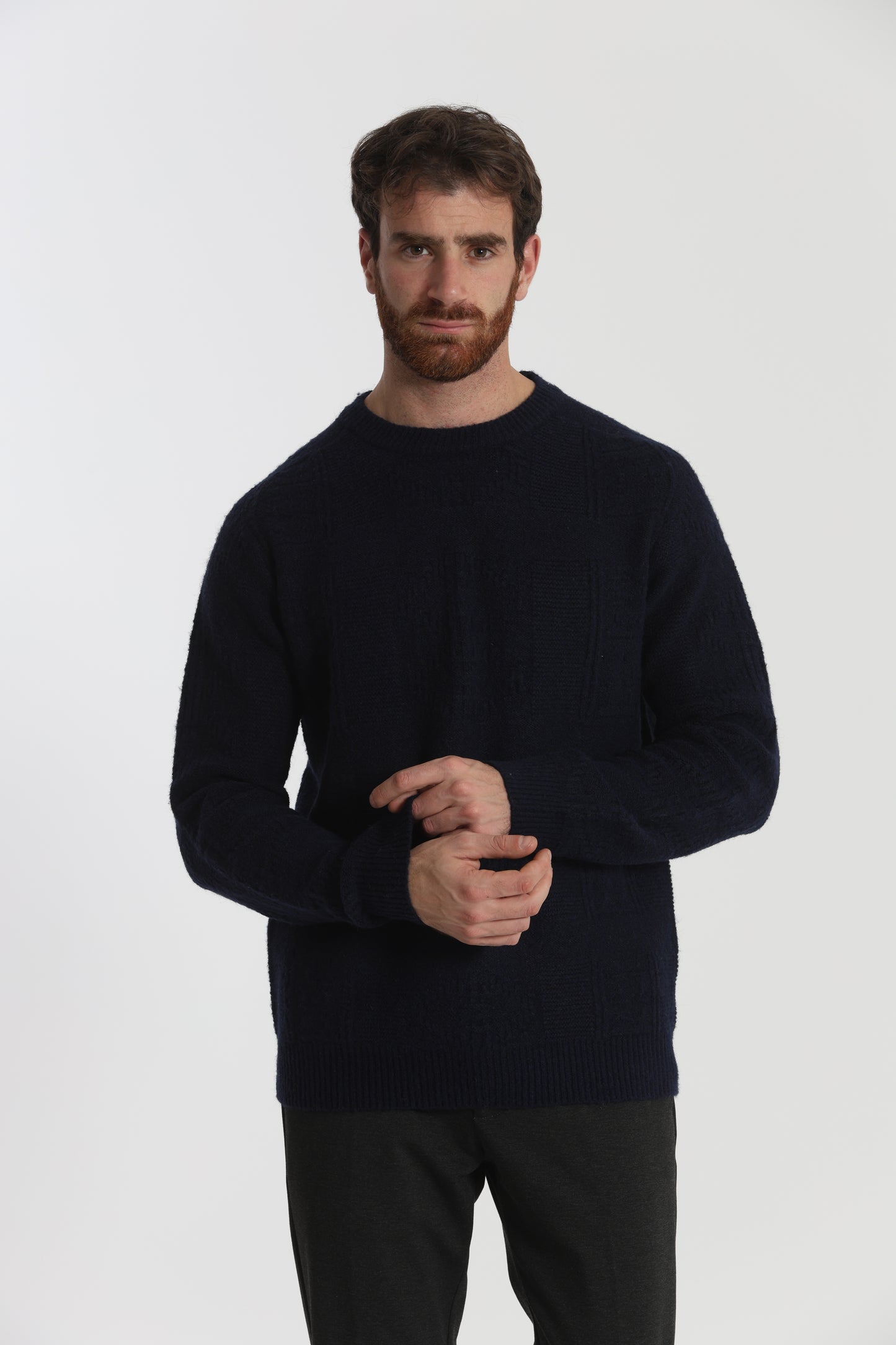 MAGLIA GIROCOLLO CON TEXTURE
