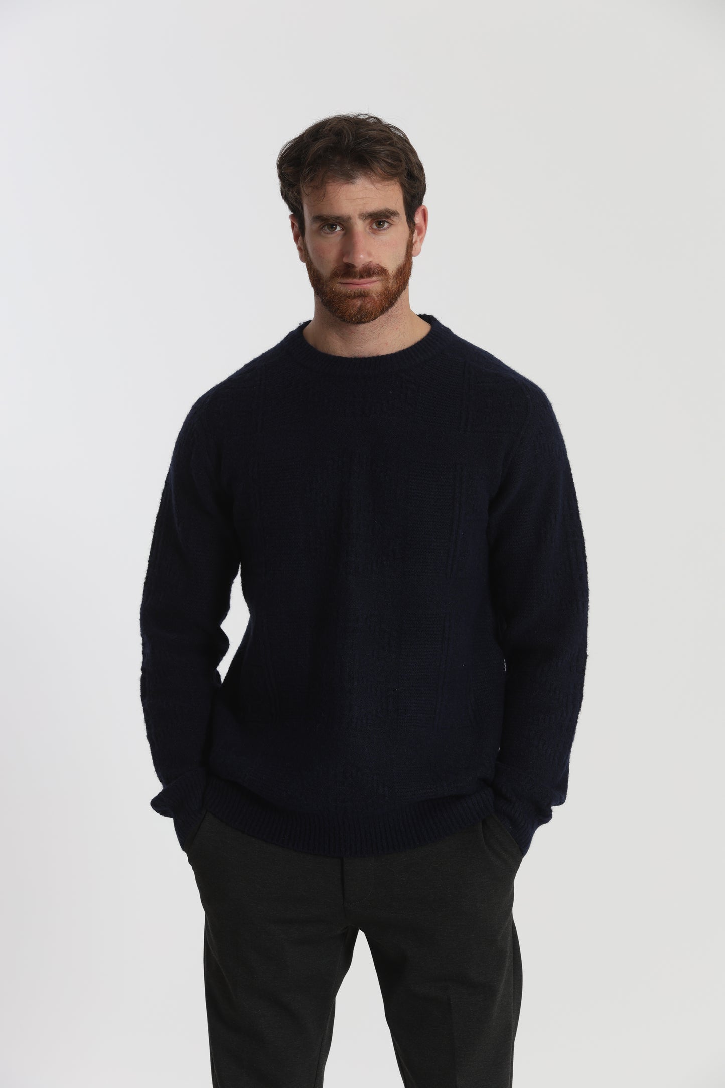 MAGLIA GIROCOLLO CON TEXTURE