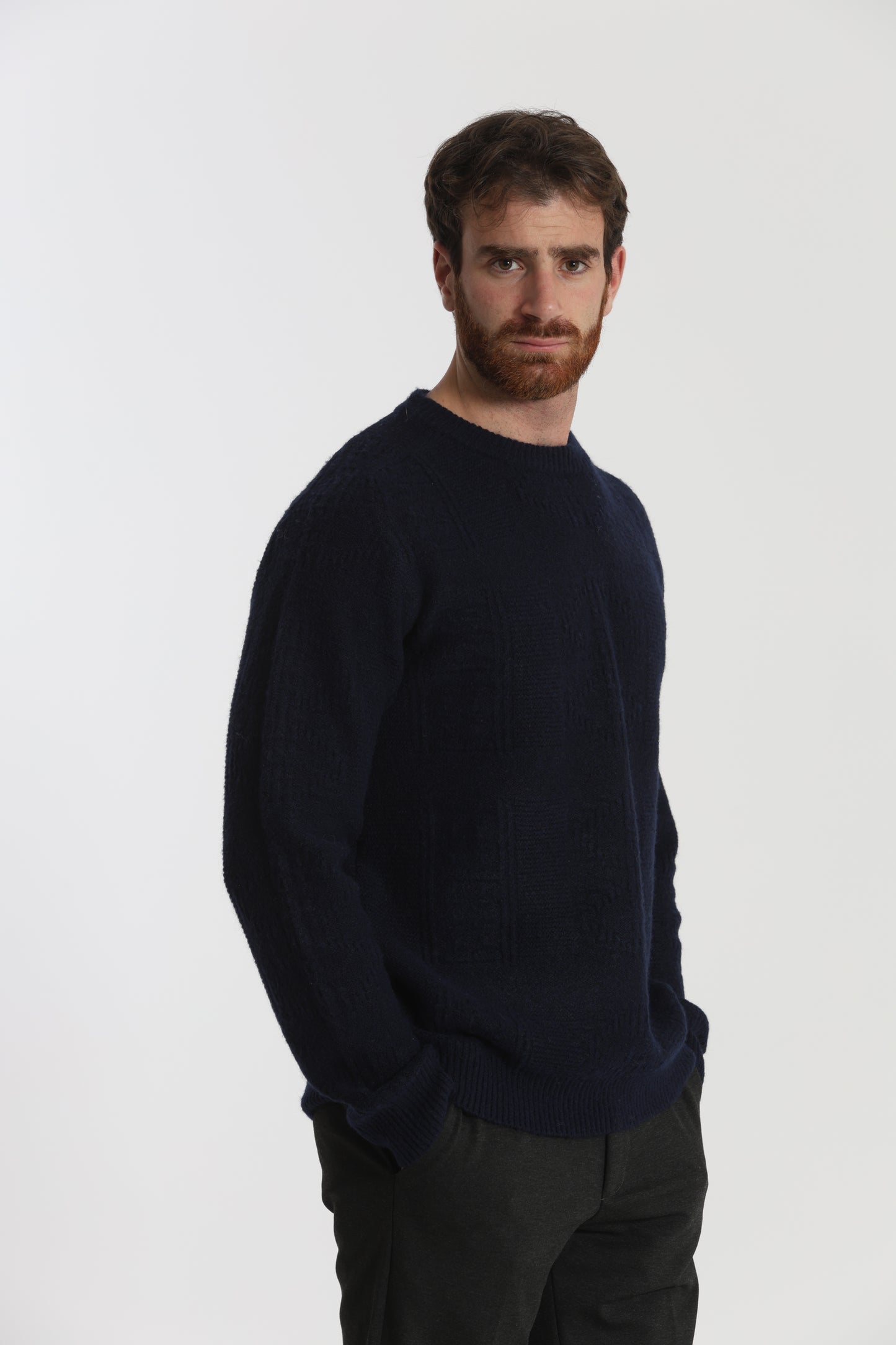 MAGLIA GIROCOLLO CON TEXTURE