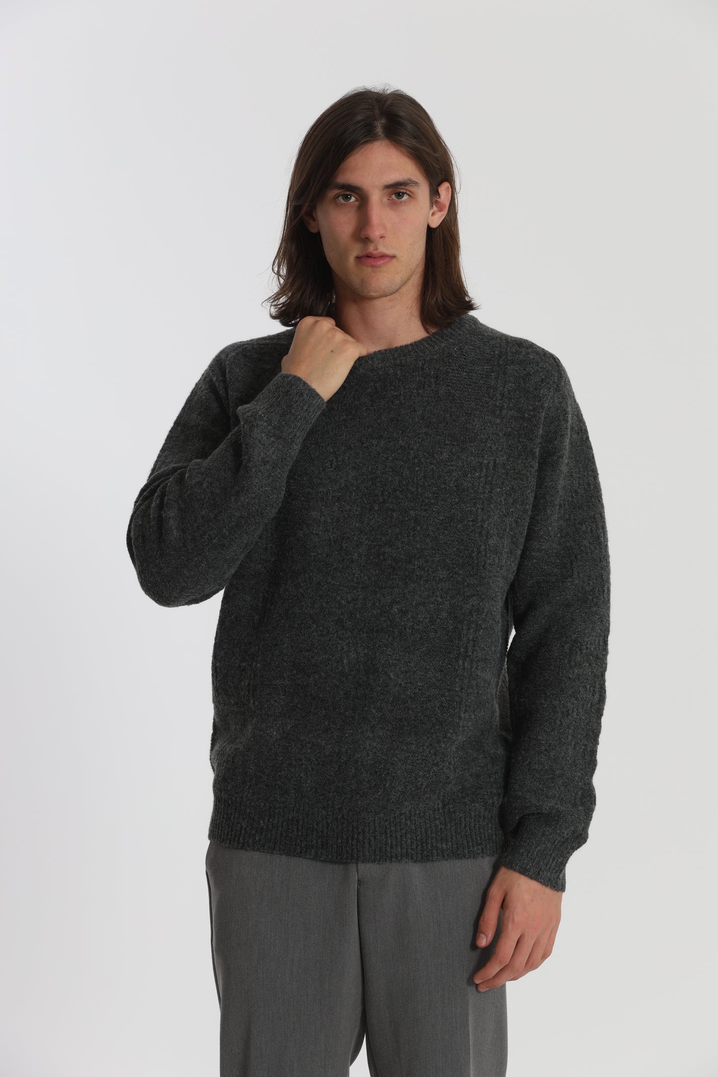 MAGLIA GIROCOLLO CON TEXTURE