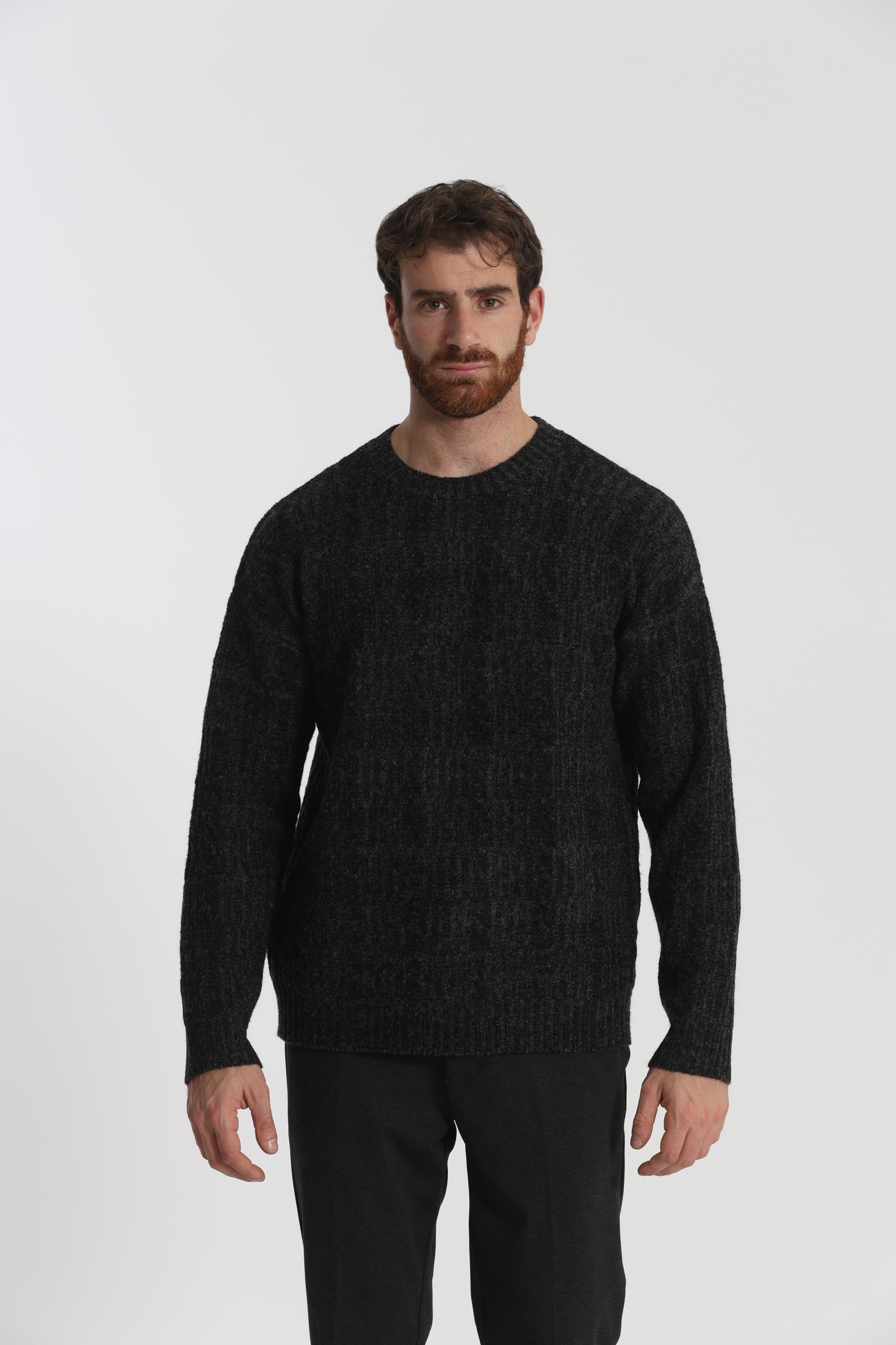 MAGLIA IN MISTO LANA CON TRECCIA