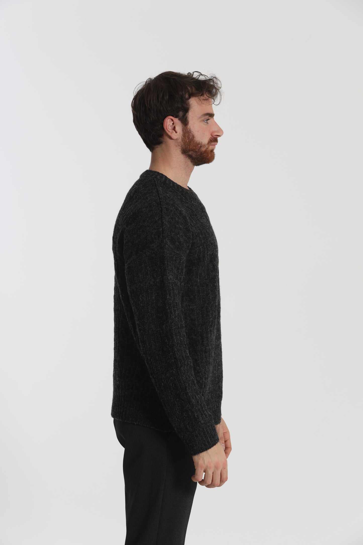 MAGLIA IN MISTO LANA CON TRECCIA
