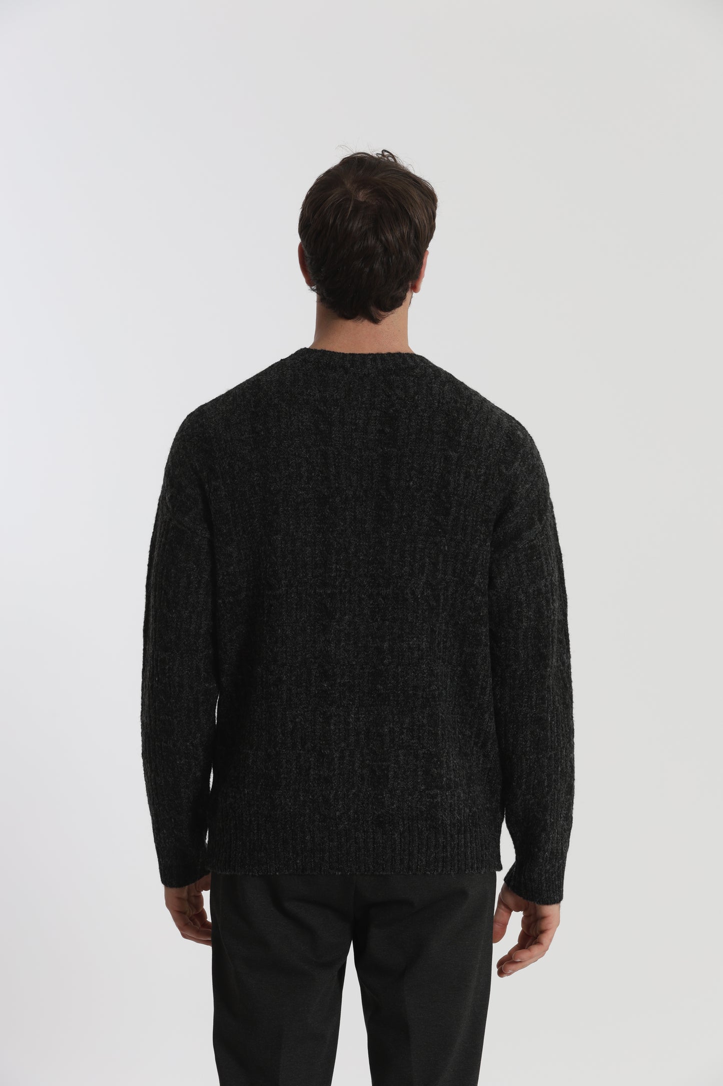 MAGLIA IN MISTO LANA CON TRECCIA