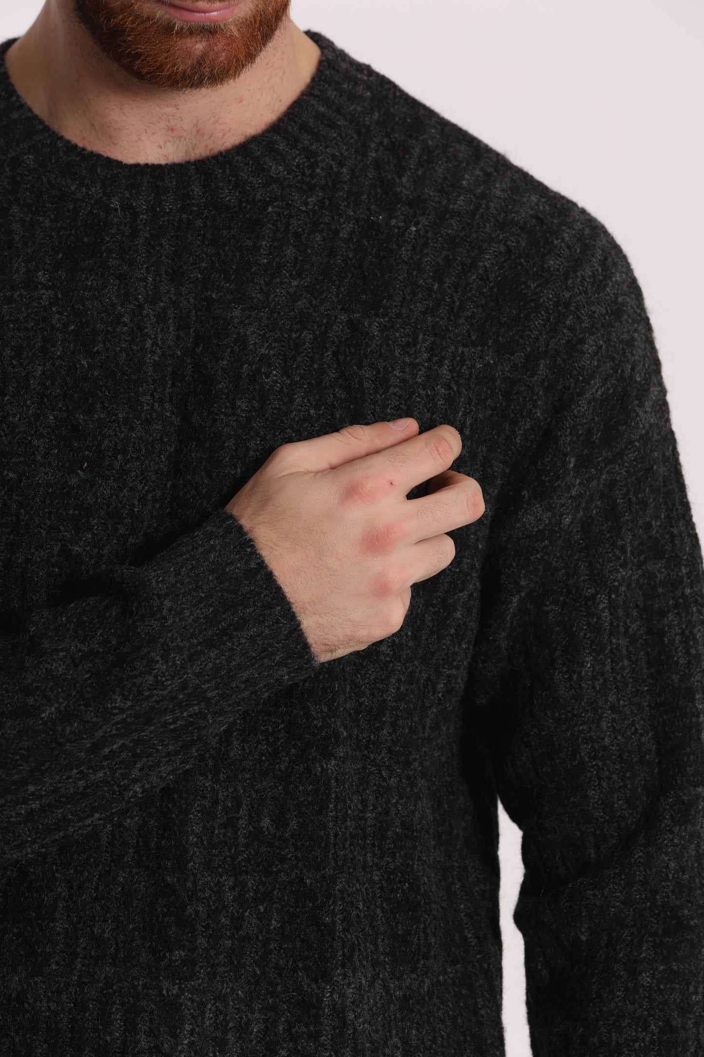 MAGLIA IN MISTO LANA CON TRECCIA