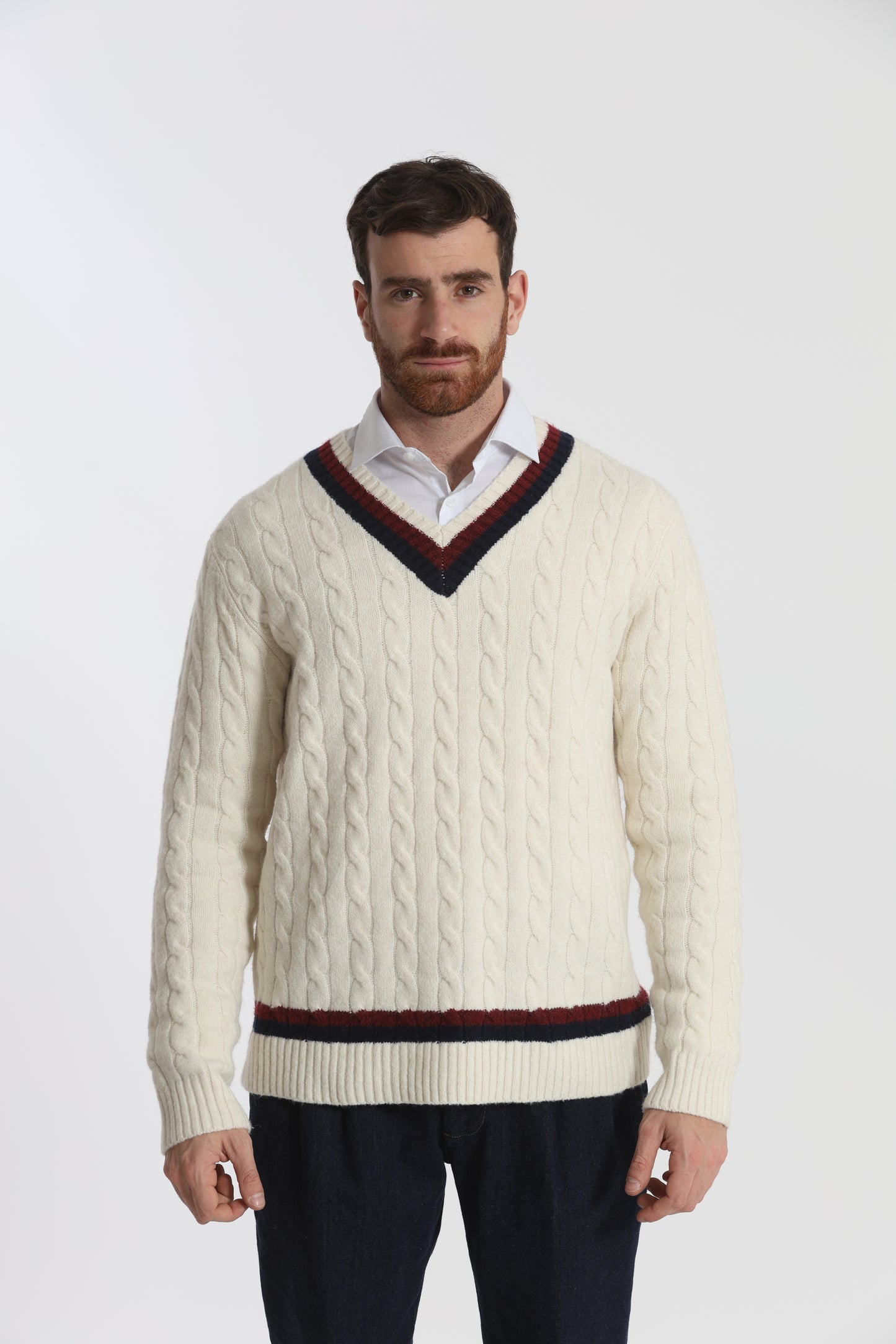 MAGLIA DA CRICKET IN MISTO LANA