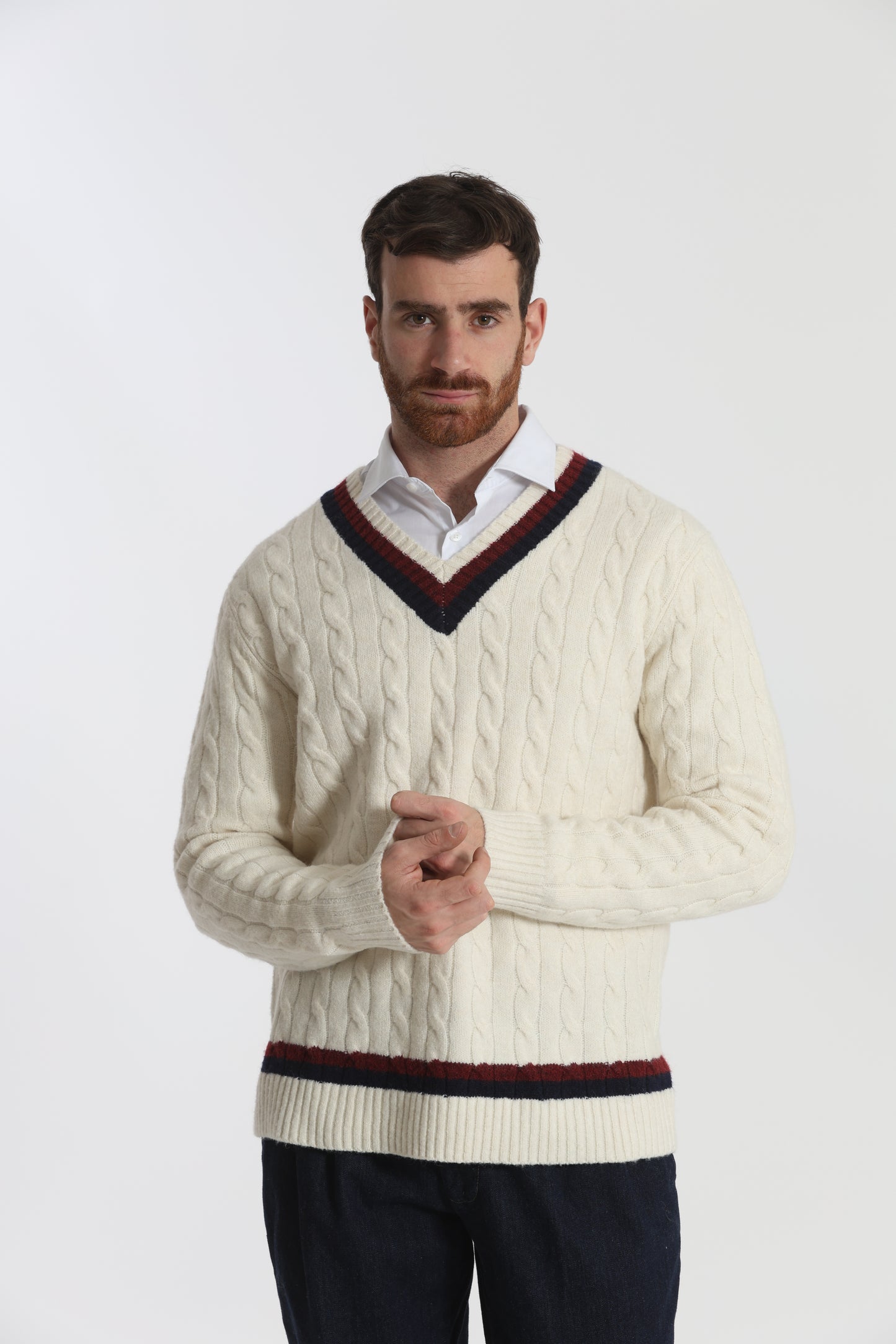 MAGLIA DA CRICKET IN MISTO LANA