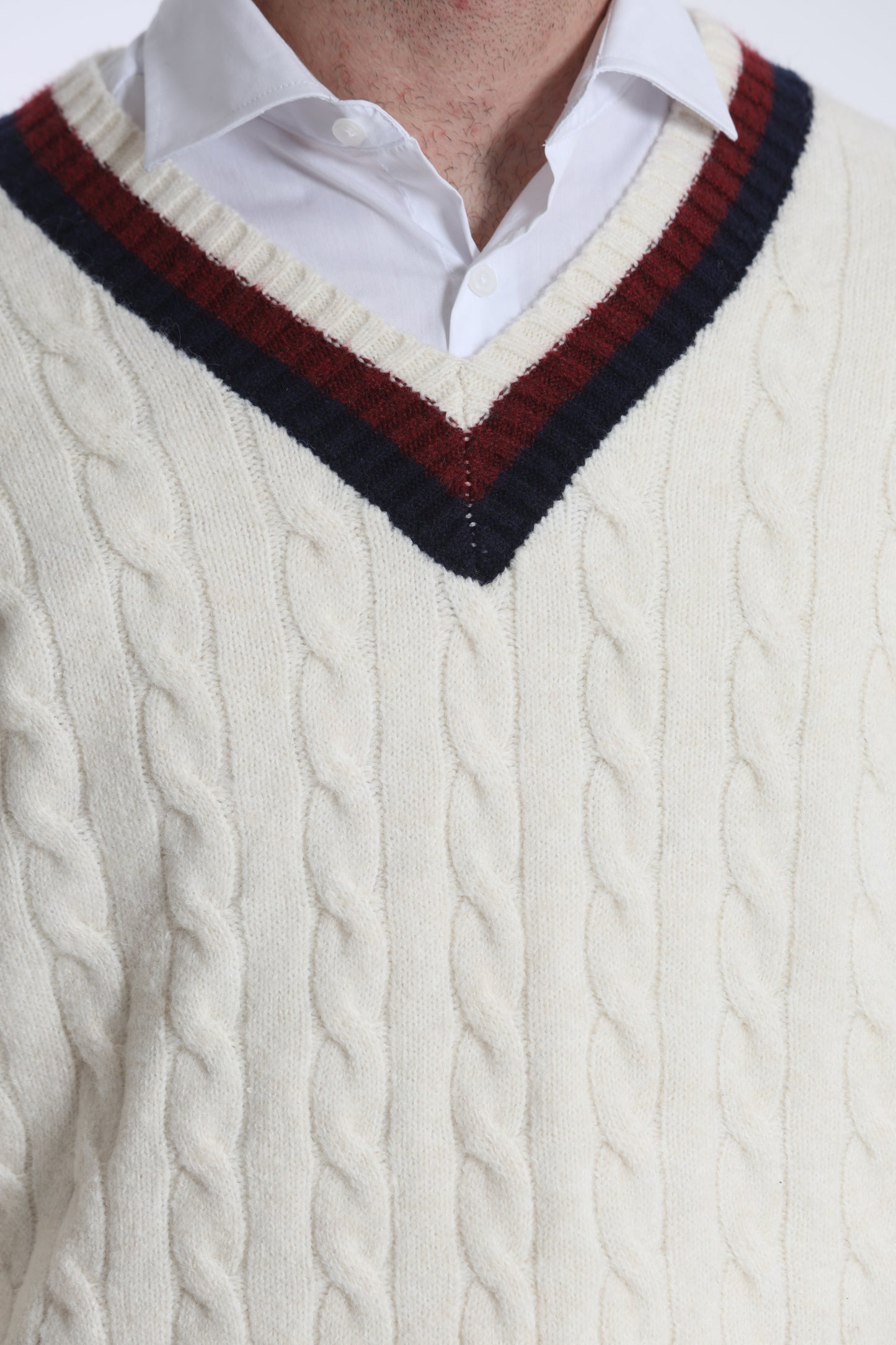 MAGLIA DA CRICKET IN MISTO LANA