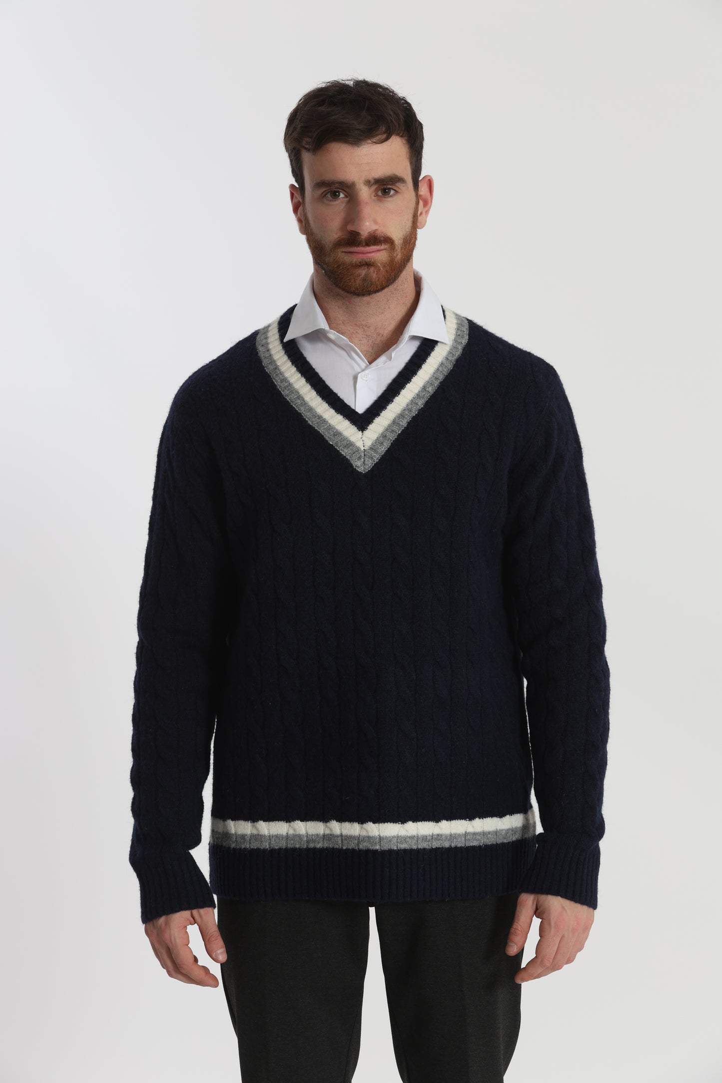 MAGLIA DA CRICKET IN MISTO LANA