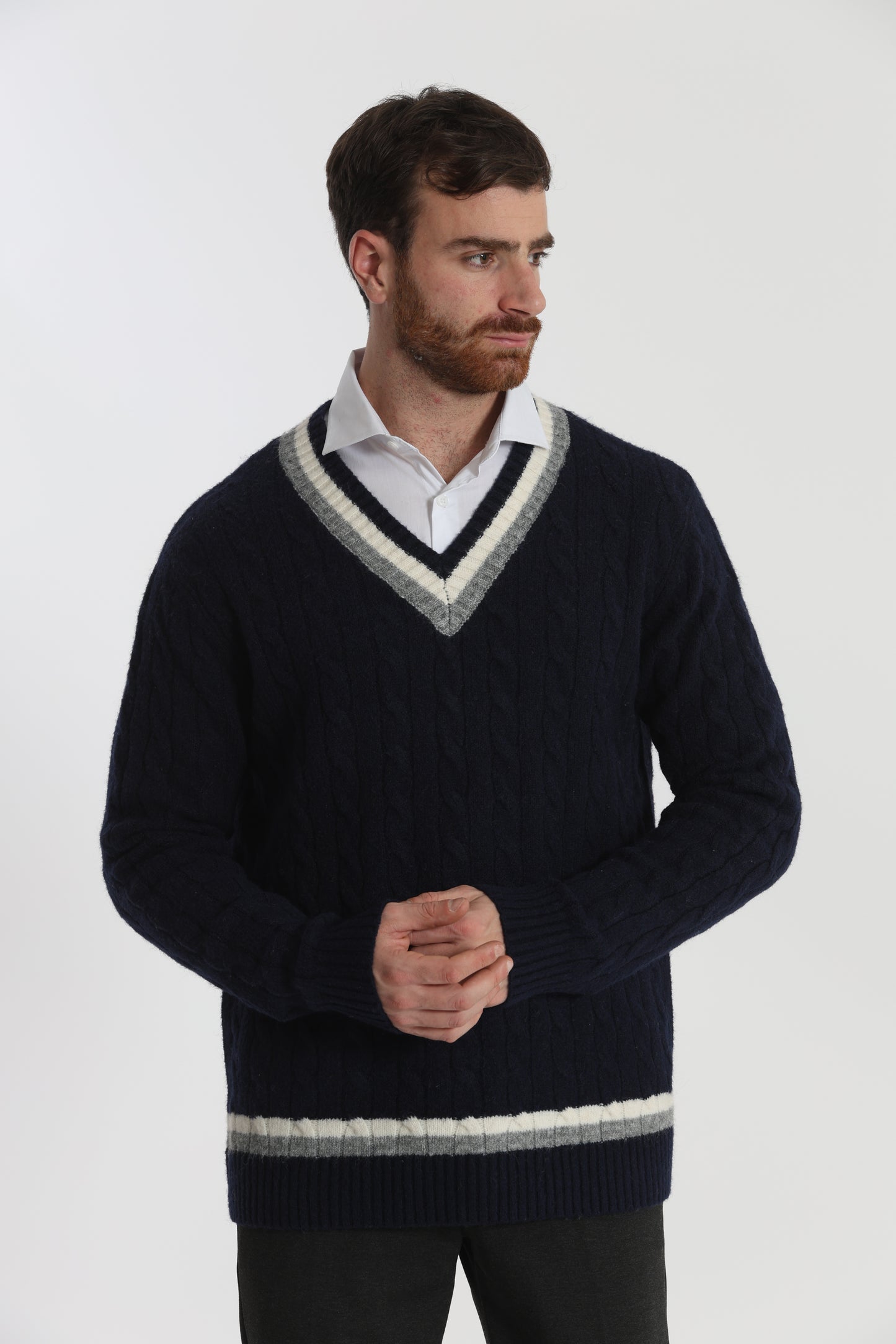MAGLIA DA CRICKET IN MISTO LANA