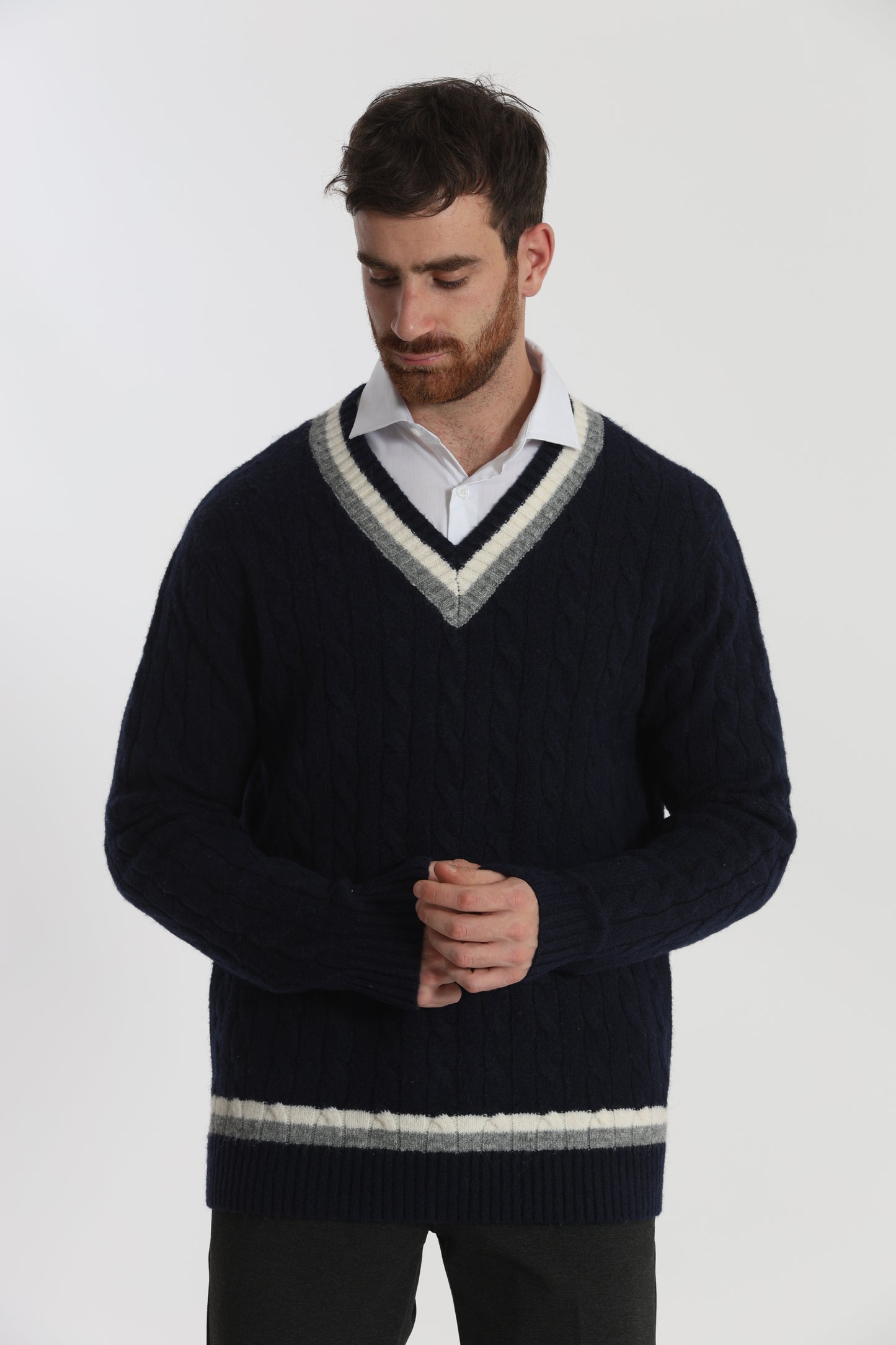 MAGLIA DA CRICKET IN MISTO LANA