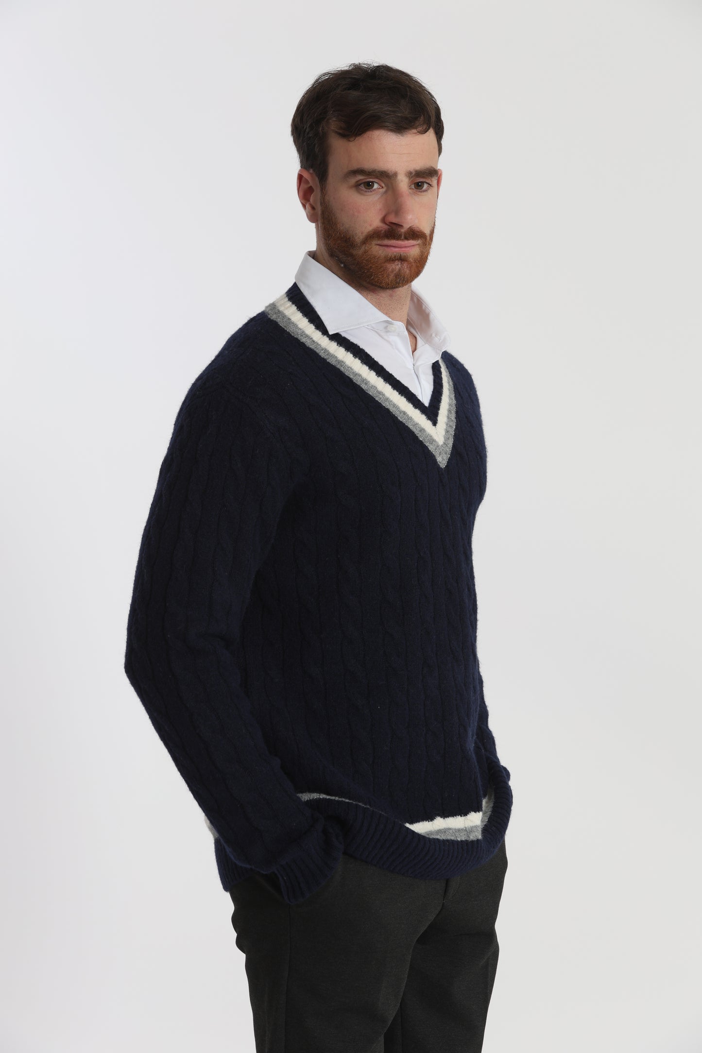 MAGLIA DA CRICKET IN MISTO LANA
