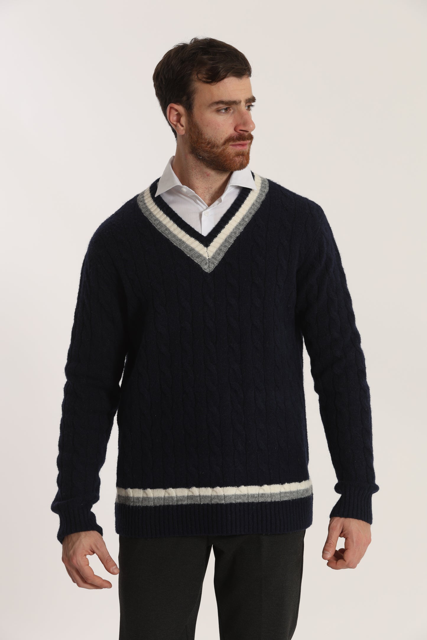 MAGLIA DA CRICKET IN MISTO LANA