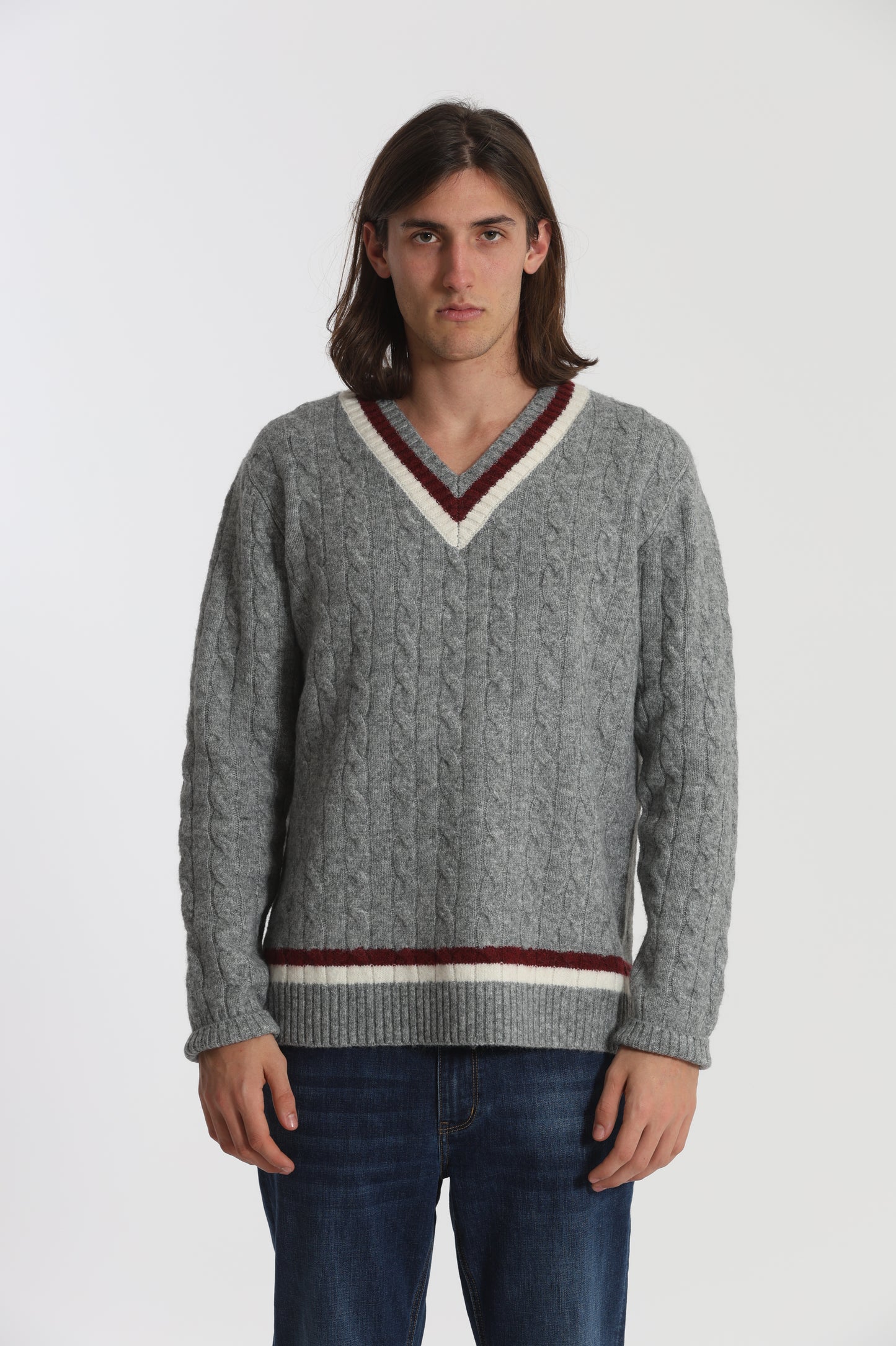 MAGLIA DA CRICKET IN MISTO LANA