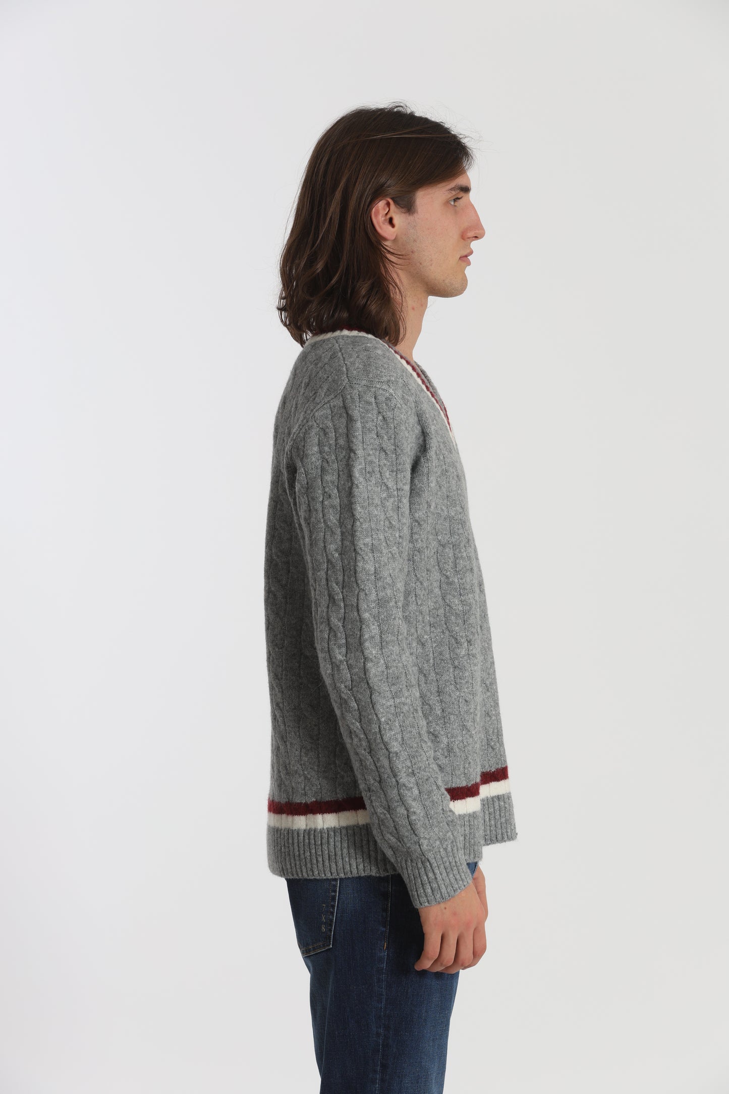 MAGLIA DA CRICKET IN MISTO LANA