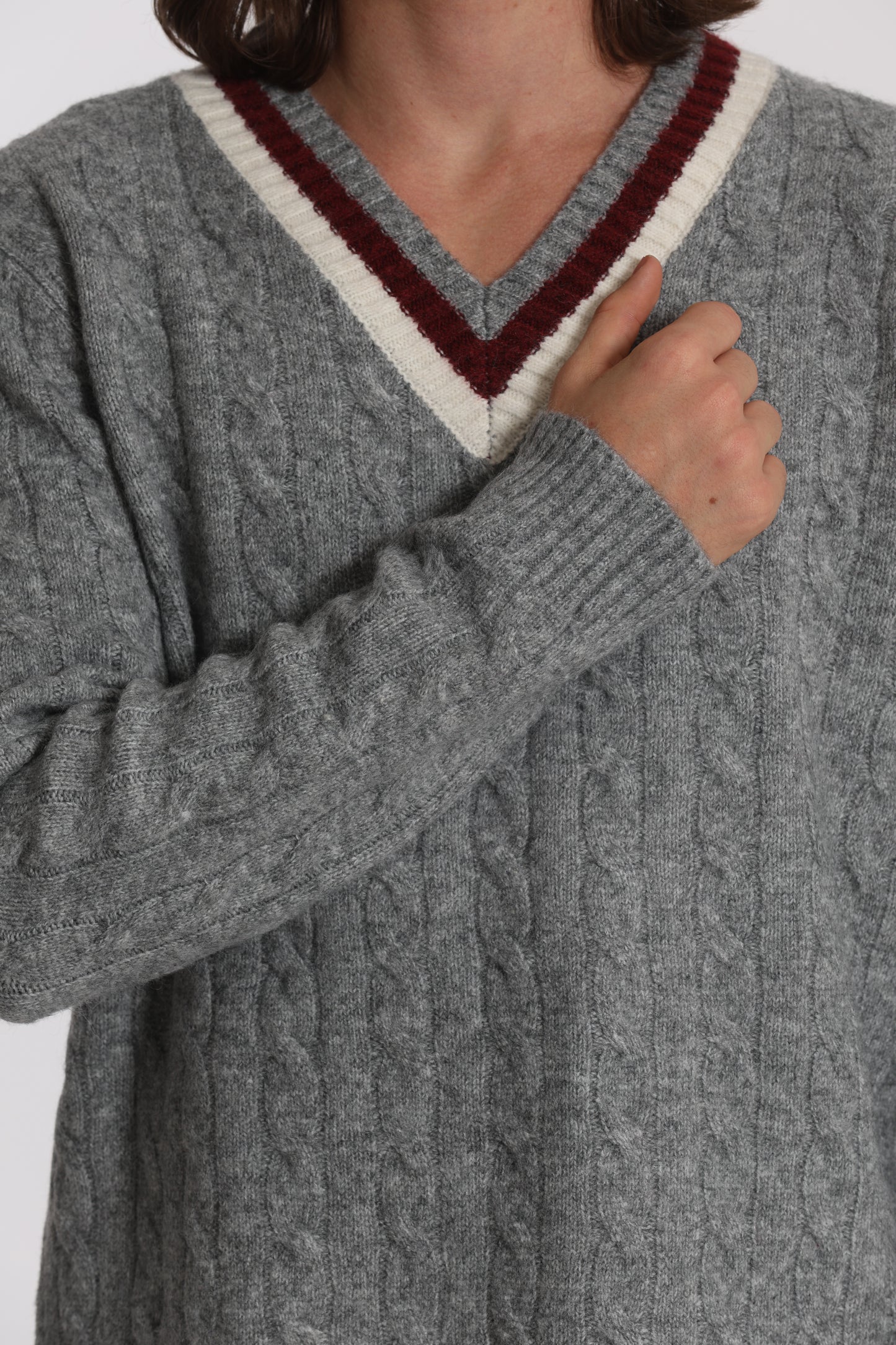 MAGLIA DA CRICKET IN MISTO LANA
