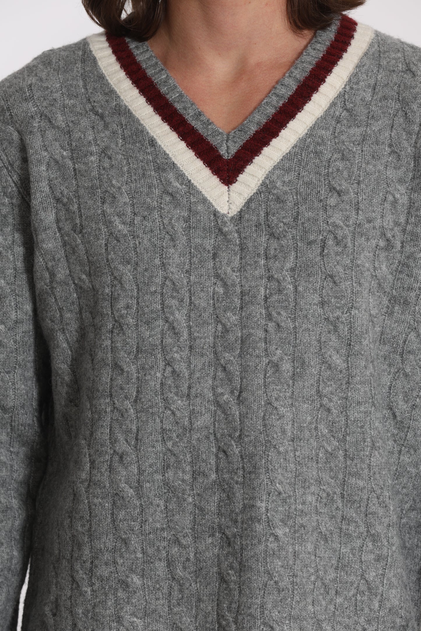 MAGLIA DA CRICKET IN MISTO LANA