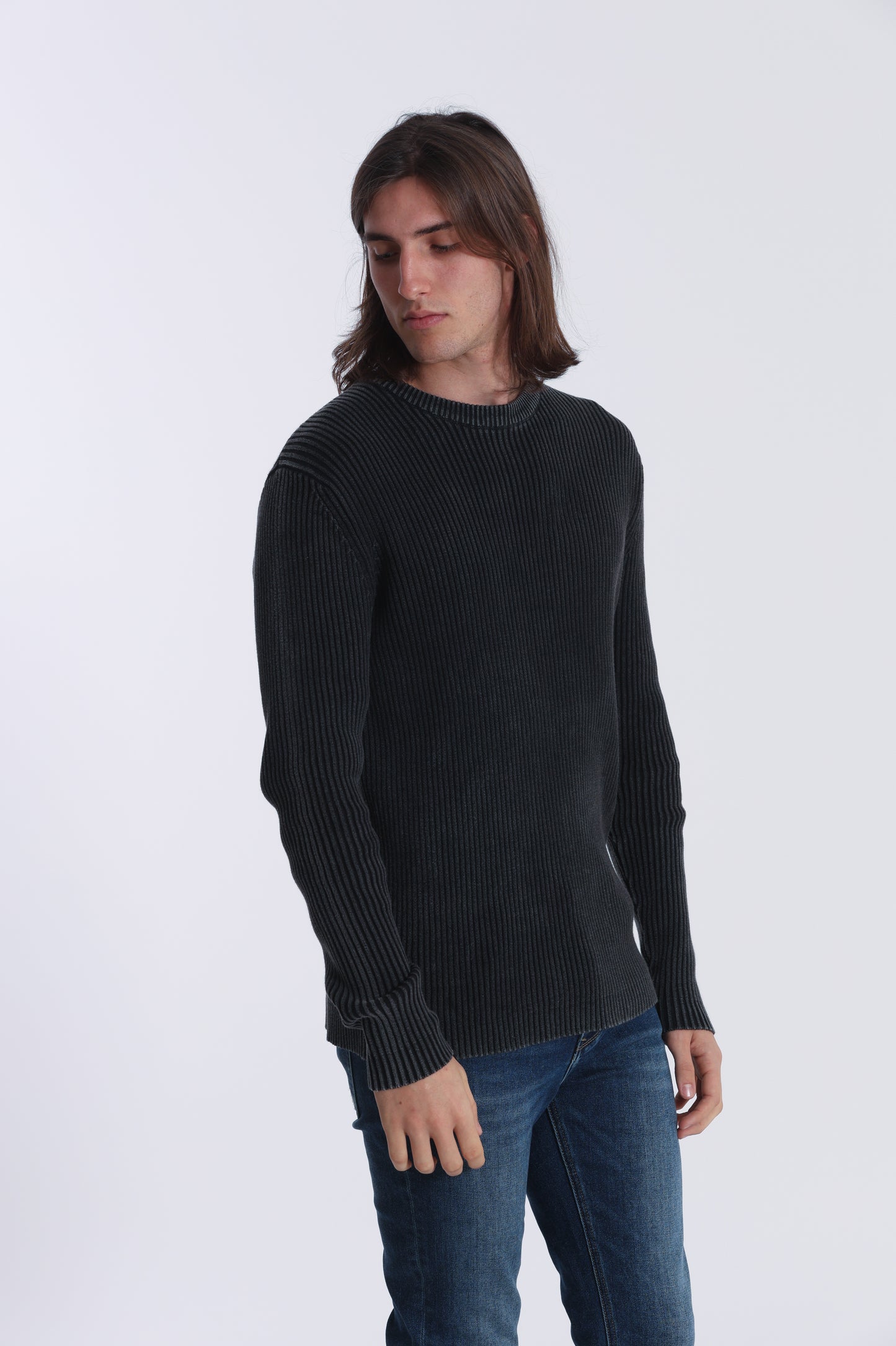 PULLOVER A COSTINE EFFETTO VINTAGE