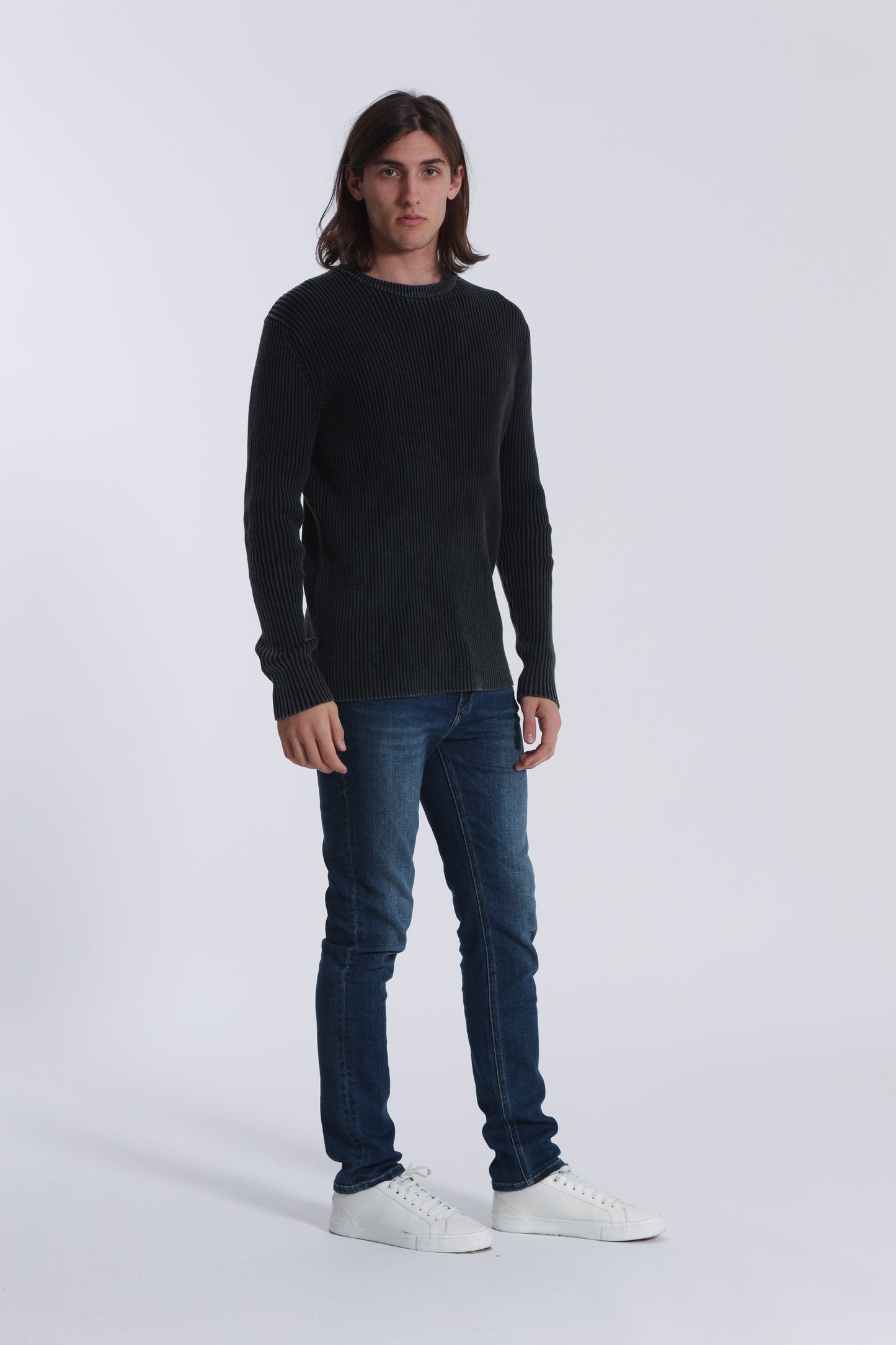 PULLOVER A COSTINE EFFETTO VINTAGE
