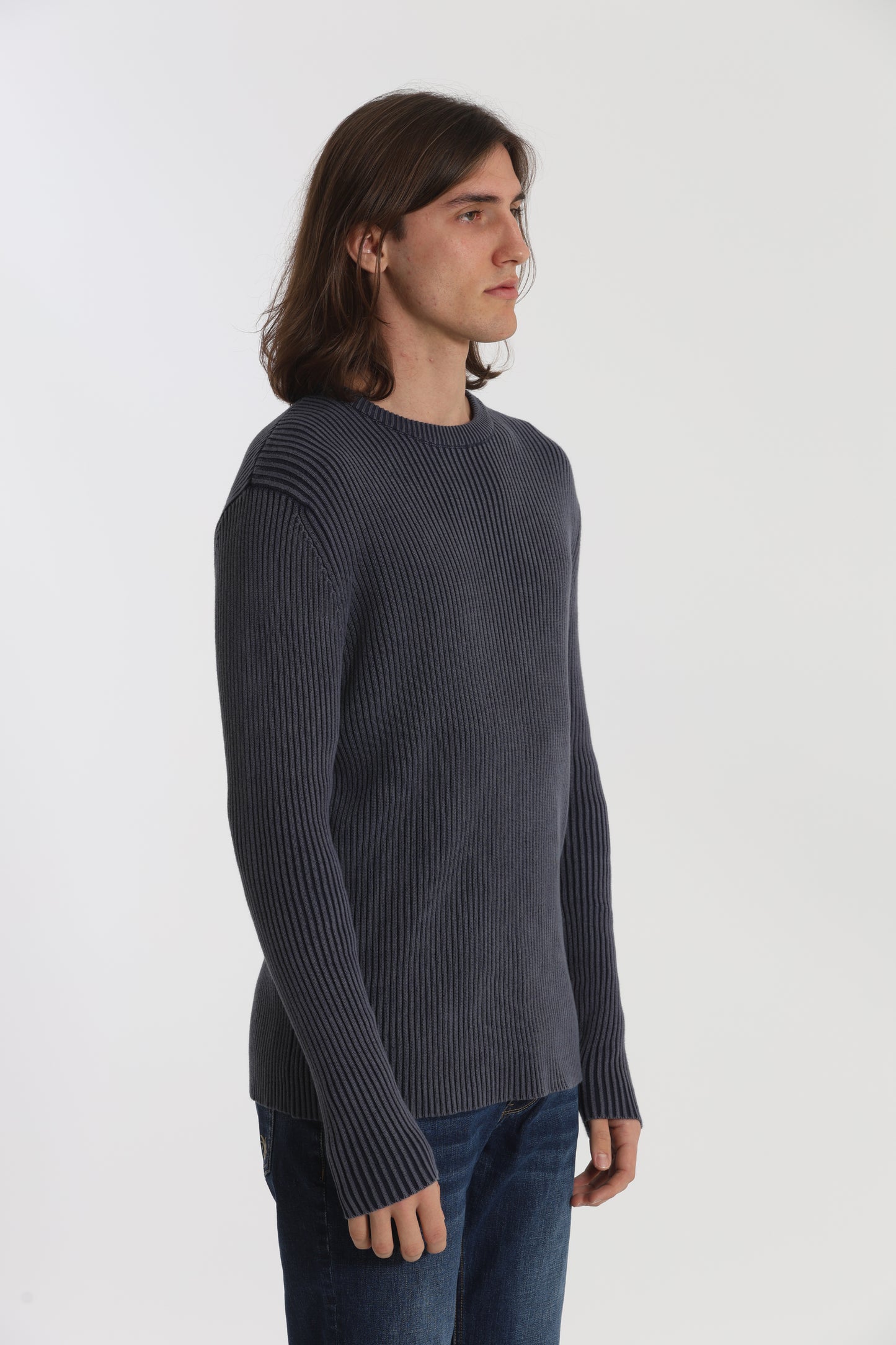 PULLOVER A COSTINE EFFETTO VINTAGE