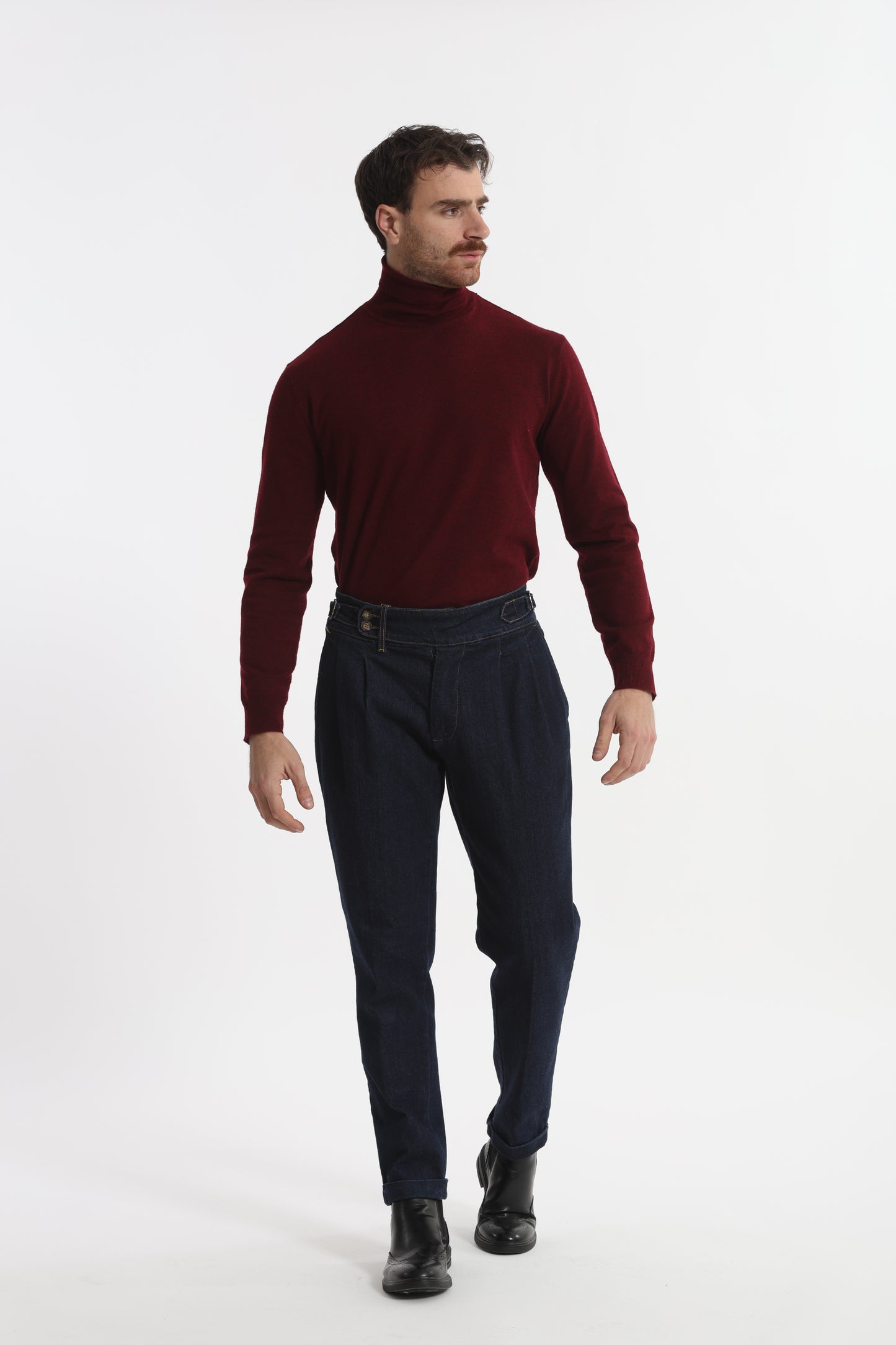 PANTALONI IN DENIM CON CINTURINI