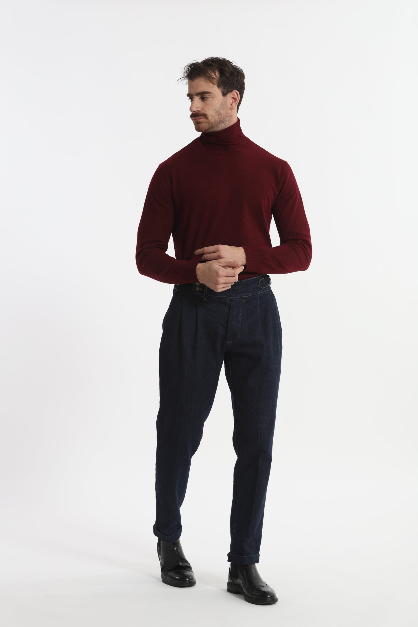 PANTALONI IN DENIM CON CINTURINI