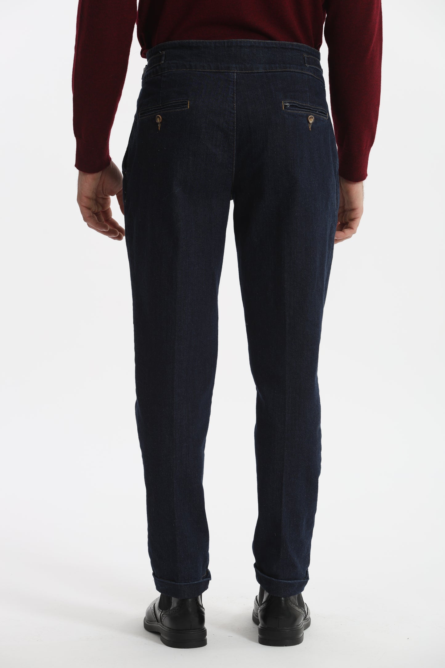 PANTALONI IN DENIM CON CINTURINI