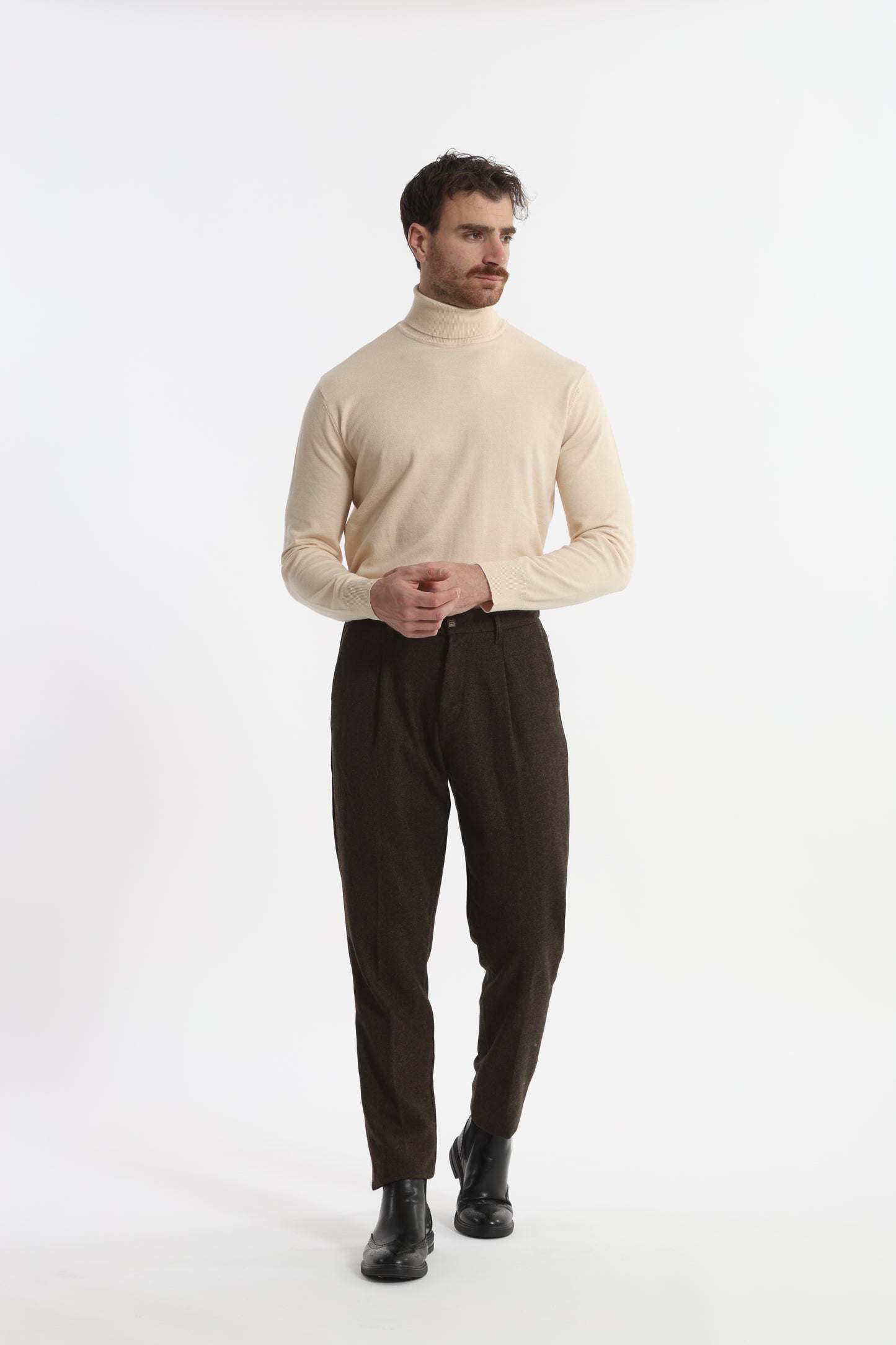 PANTALONI IN MISTO LANA
