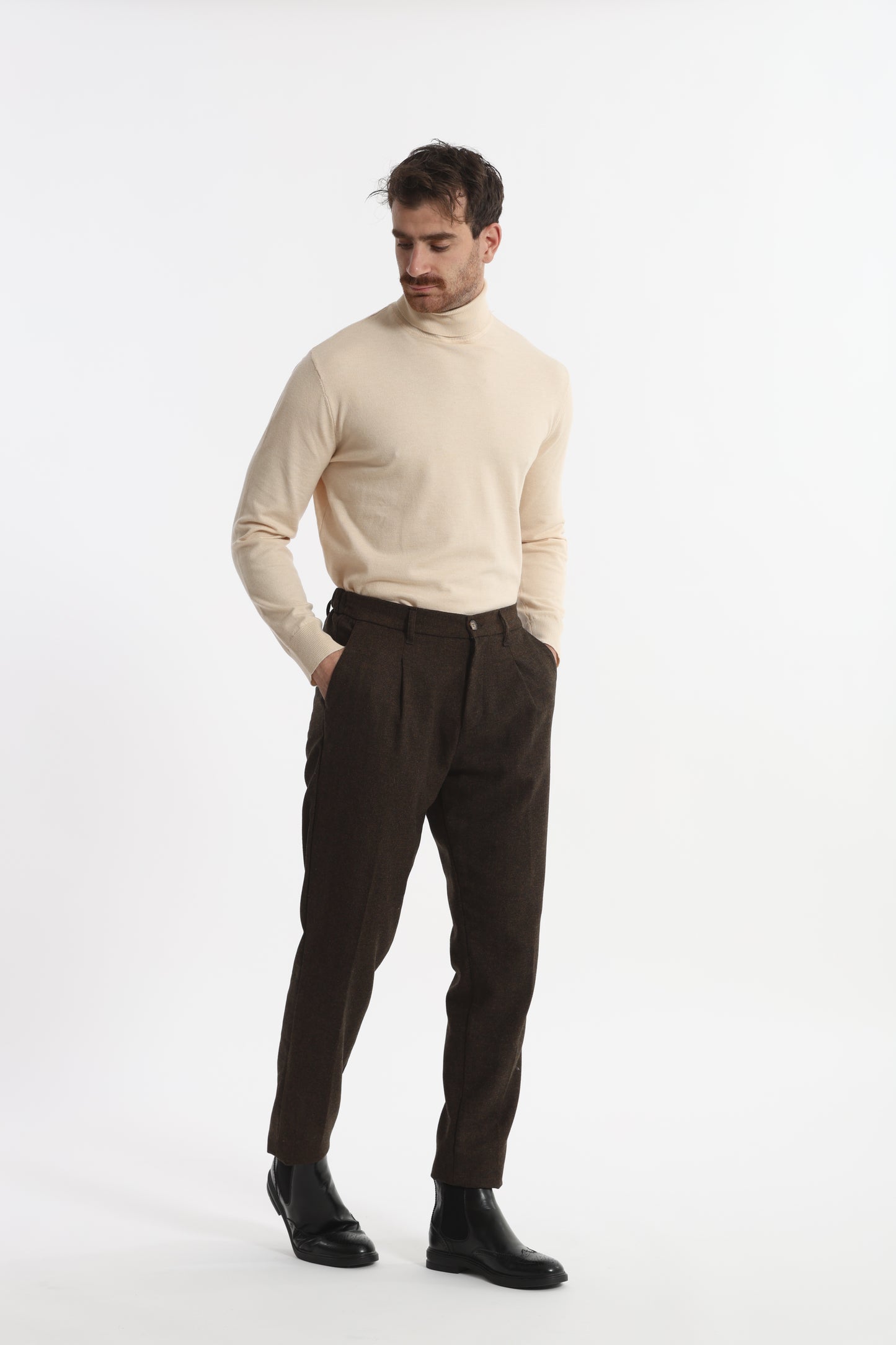 PANTALONI IN MISTO LANA
