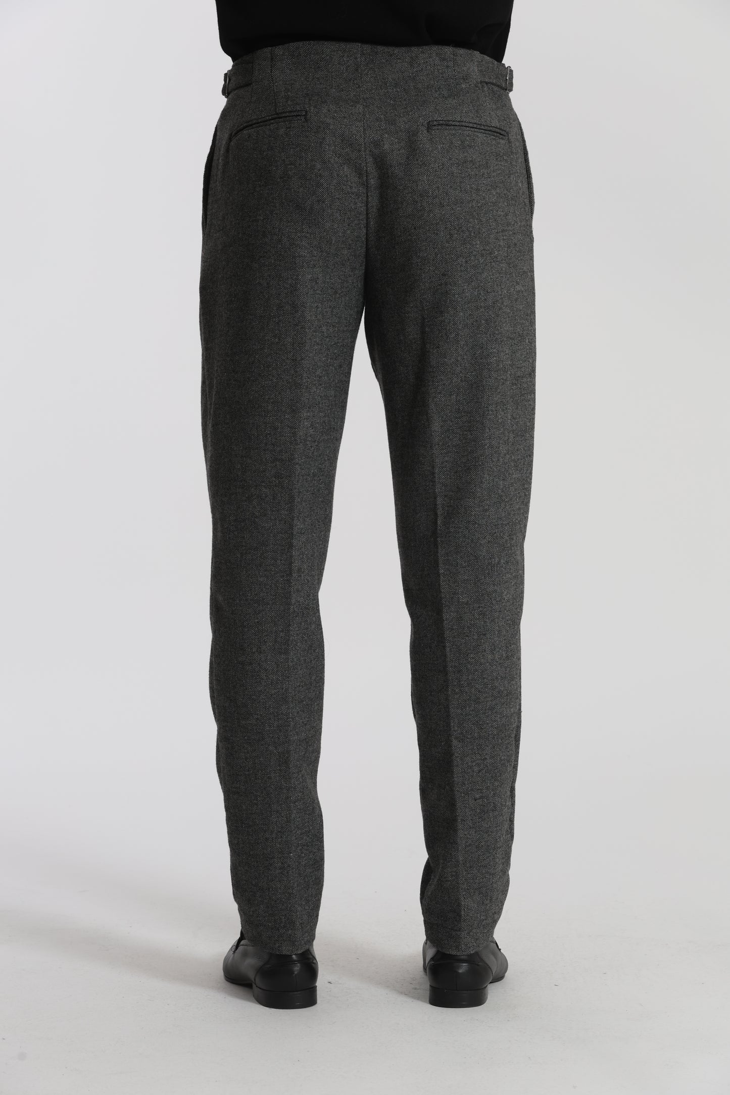 PANTALONI IN MISTO LANA CON CINTURINI
