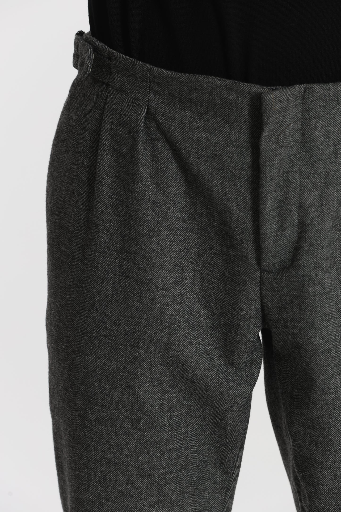 PANTALONI IN MISTO LANA CON CINTURINI