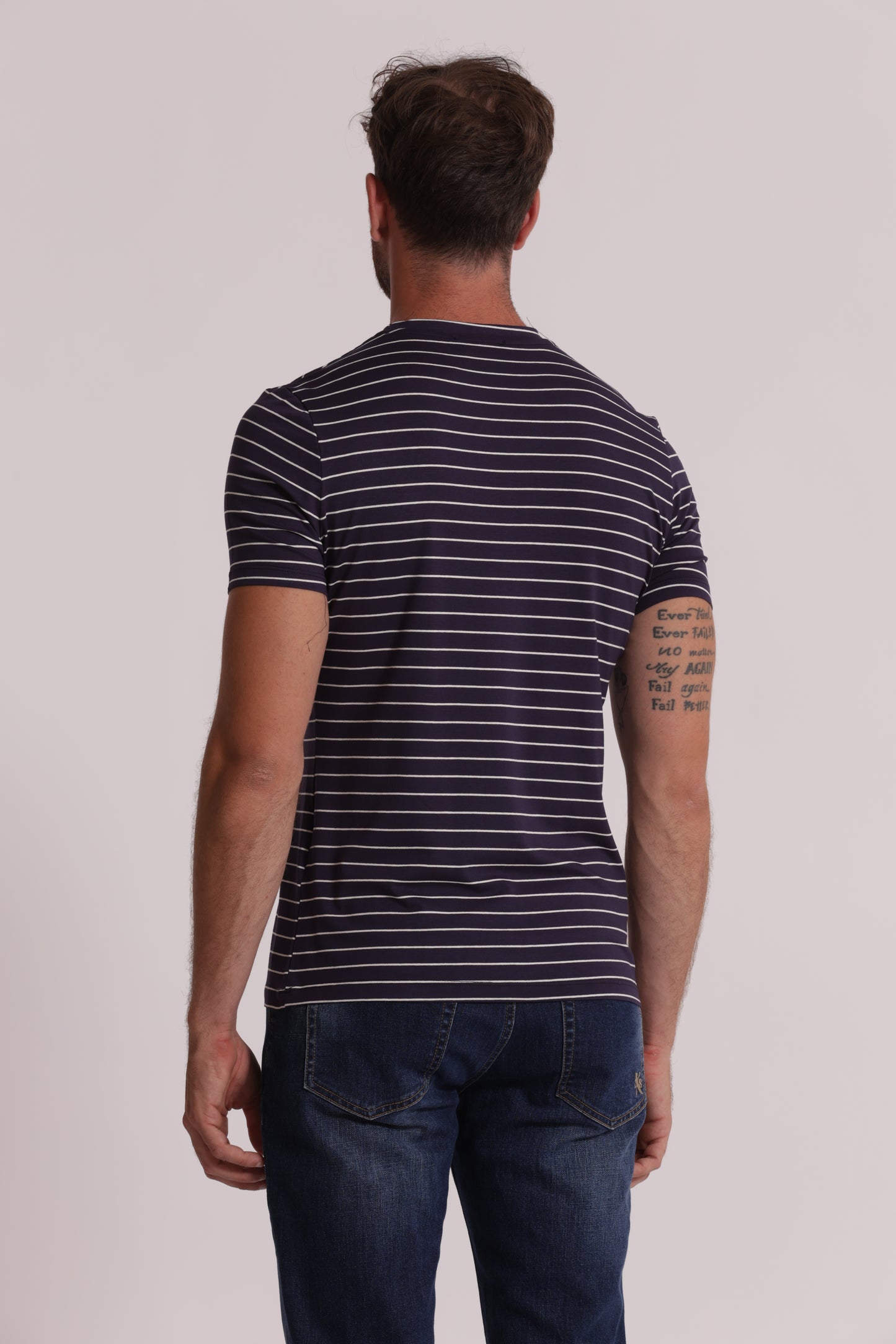 T-SHIRT GIROCOLLO MARINIERE