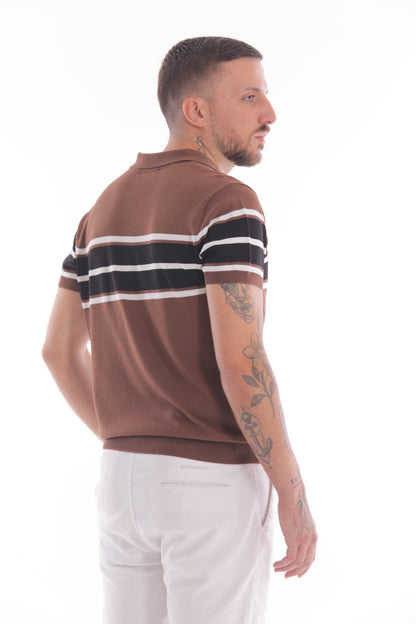 MAGLIA A POLO CON RIGHE